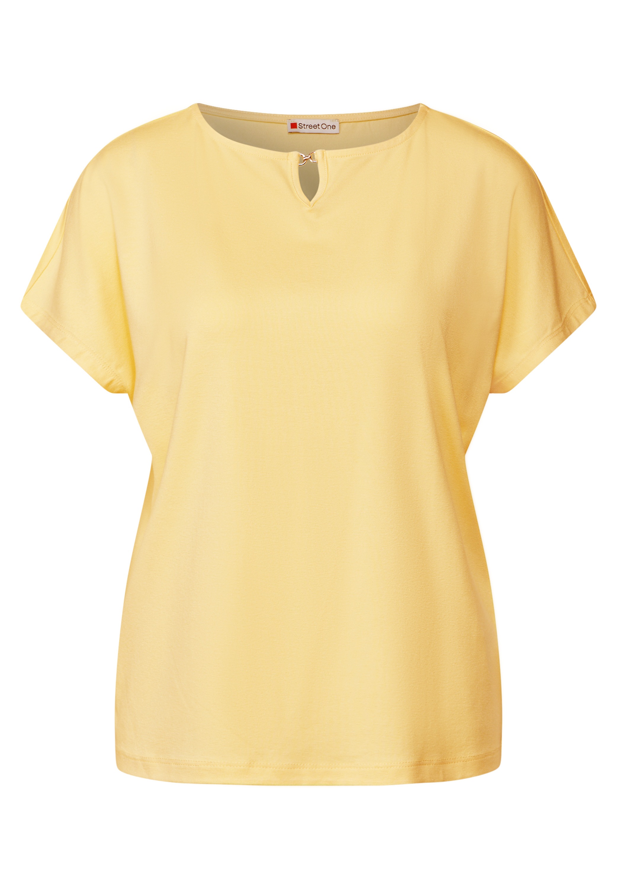 STREET ONE T-Shirt, mit Materialmix