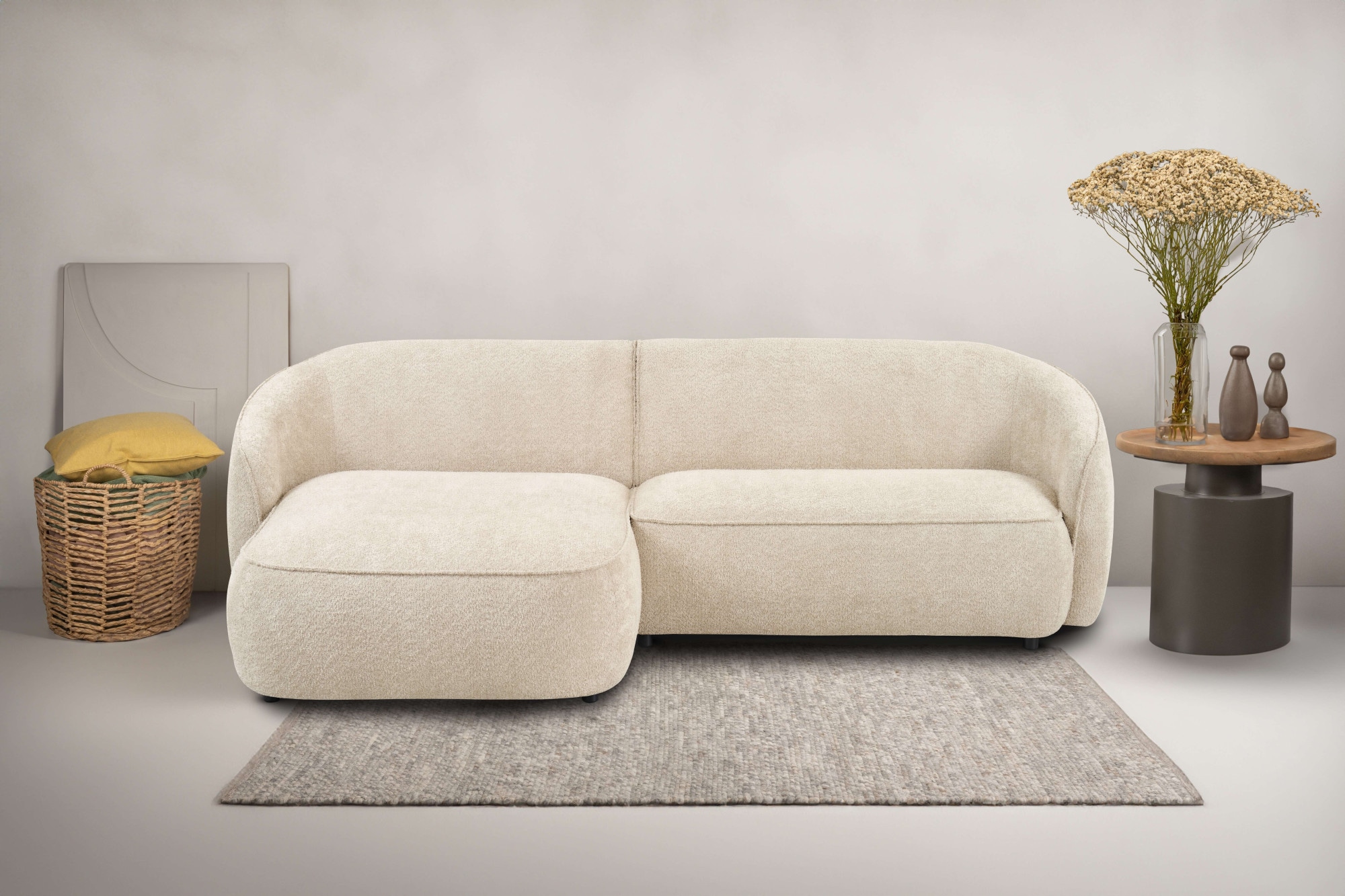 INOSIGN Ecksofa "Cosigo" Breite 246 cm, 2 Chenille-Stoffe zur Auswahl, mit günstig online kaufen