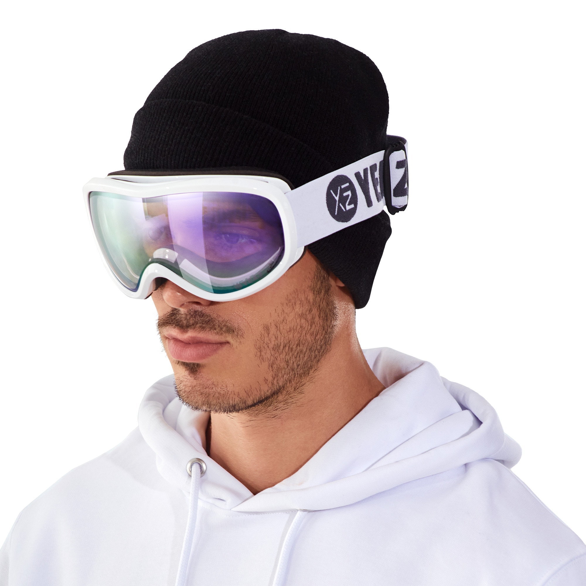YEAZ Skibrille »Ski- und Snowboard-Brille violett/weiss STEEZE«