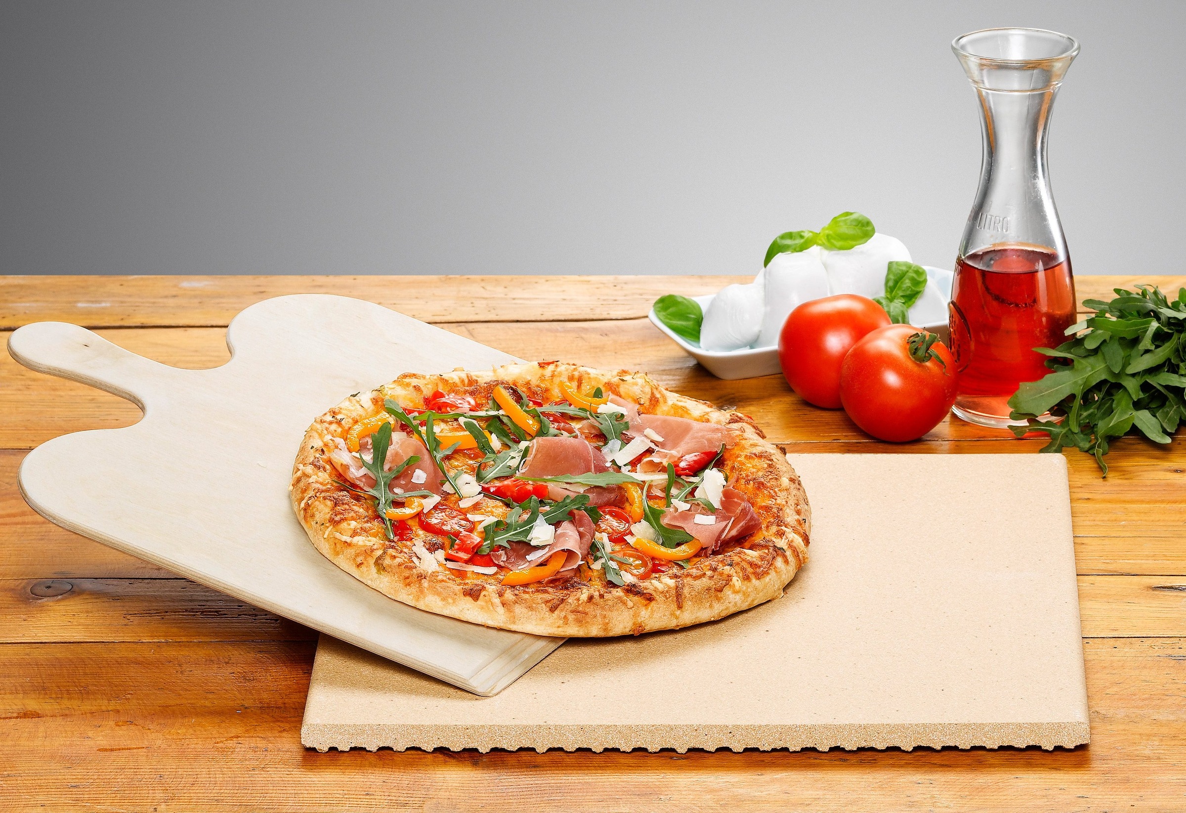 Rommelsbacher Pizzastein Schamottstein Brotbackstein-Set günstig online kaufen