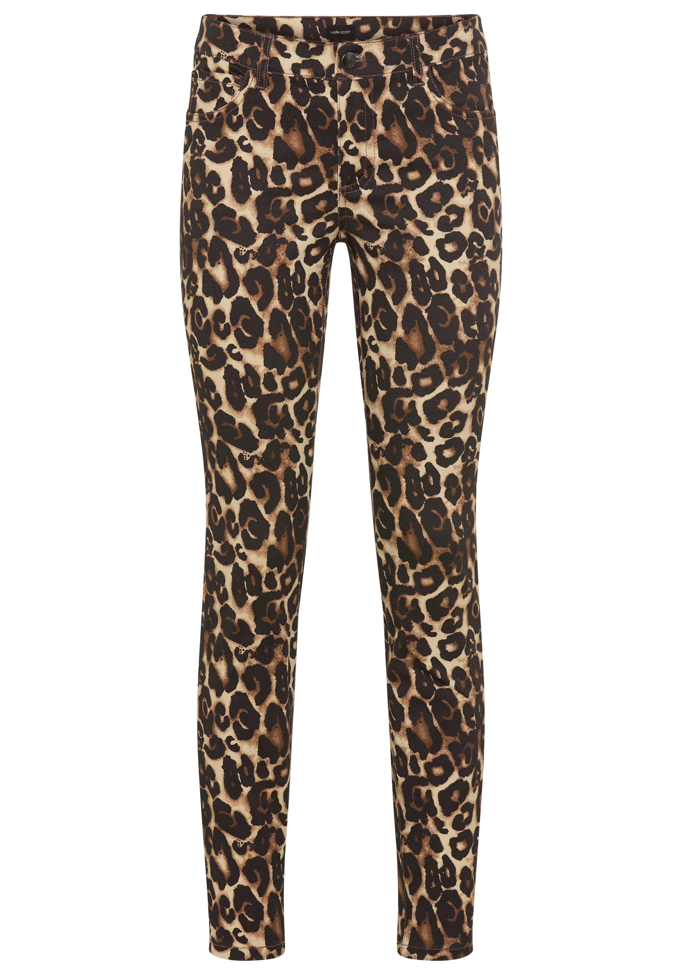 Laura Scott 5-Pocket-Hose, in modischem Leo-Print
