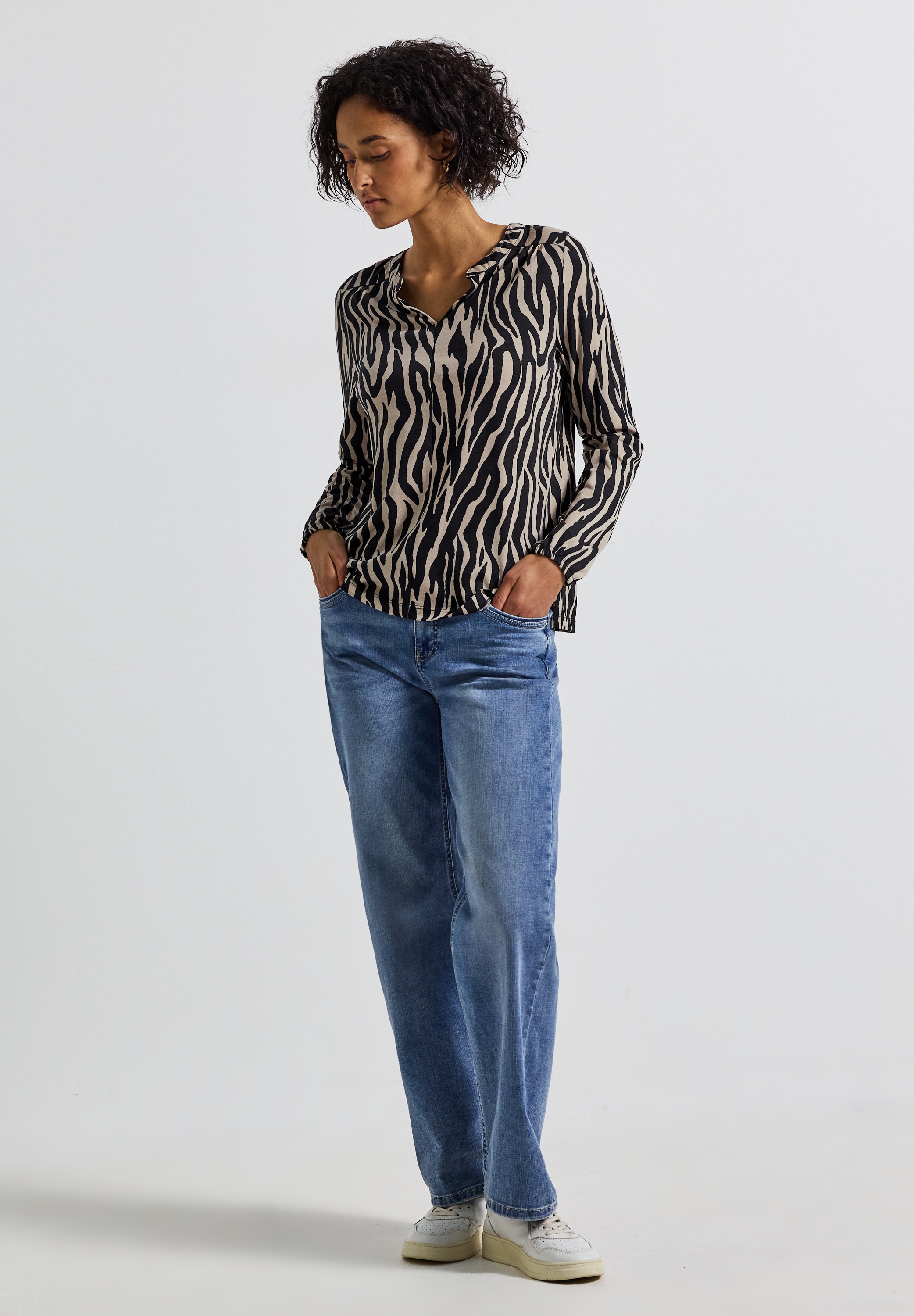 STREET ONE Langarmshirt, im soften Baumwoll-Mix