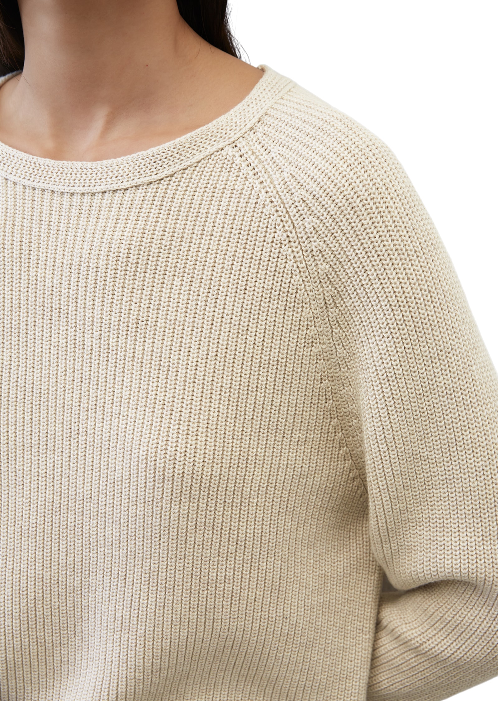 Marc O'Polo Rundhalspullover im festem Baumwoll-Strick