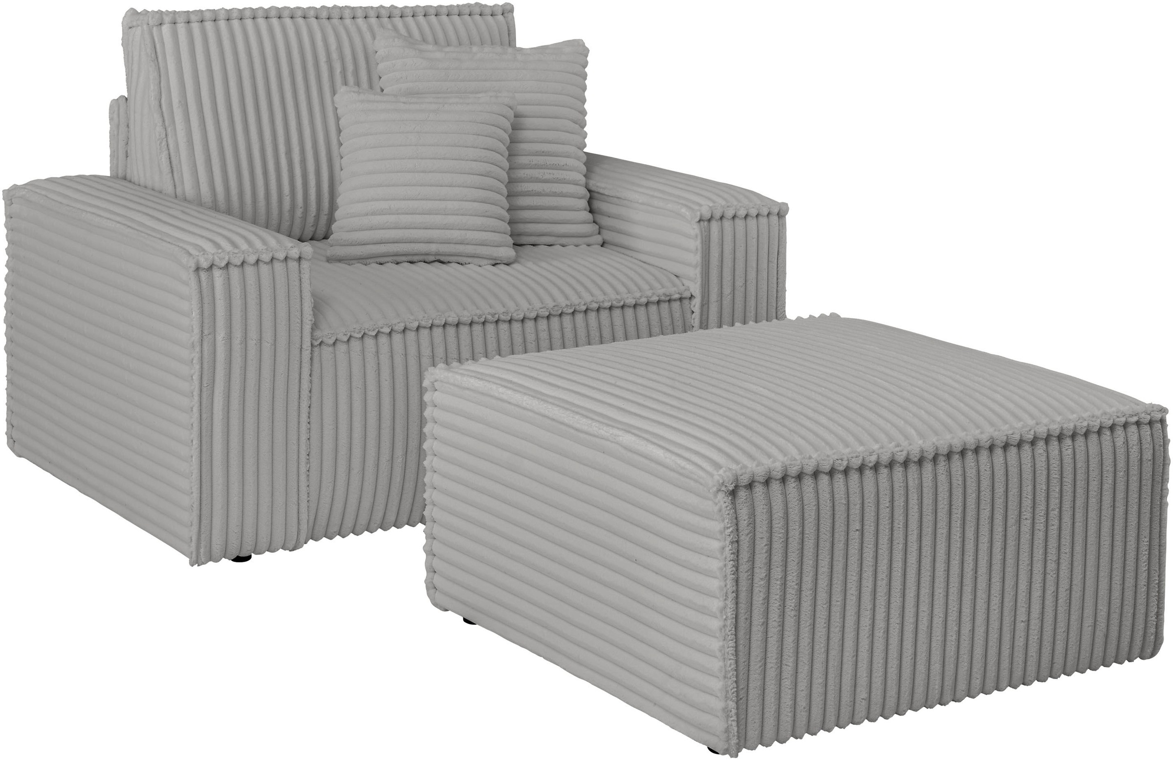 andas Loveseat »Finnley«, (2 St.), Loveseat und Hocker im Set, passend zur Polster-Serie Finnley