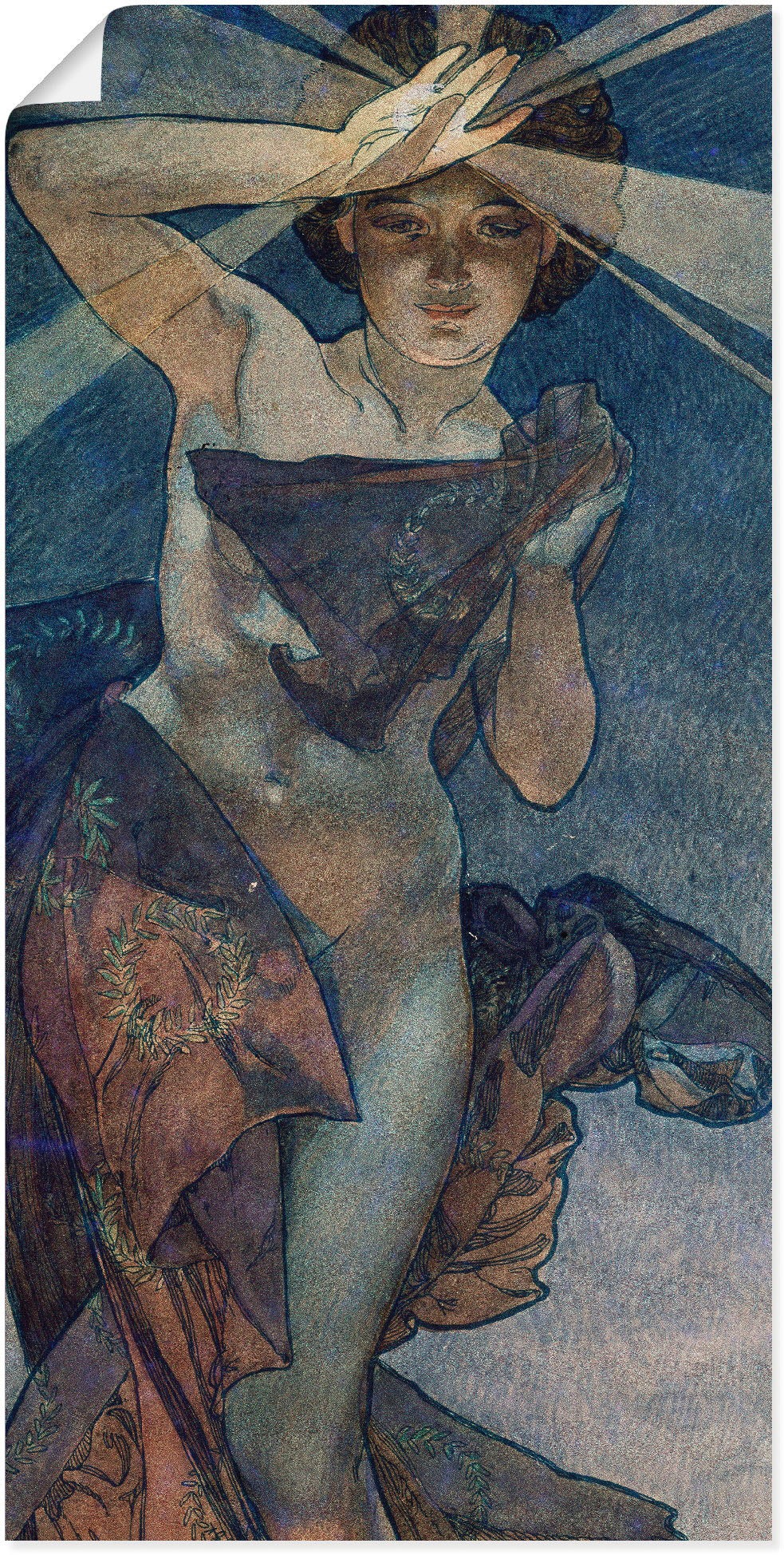 Artland Wandbild "Sterne Der Morgenstern 1902", Frau, (1 St.), als Alubild, günstig online kaufen