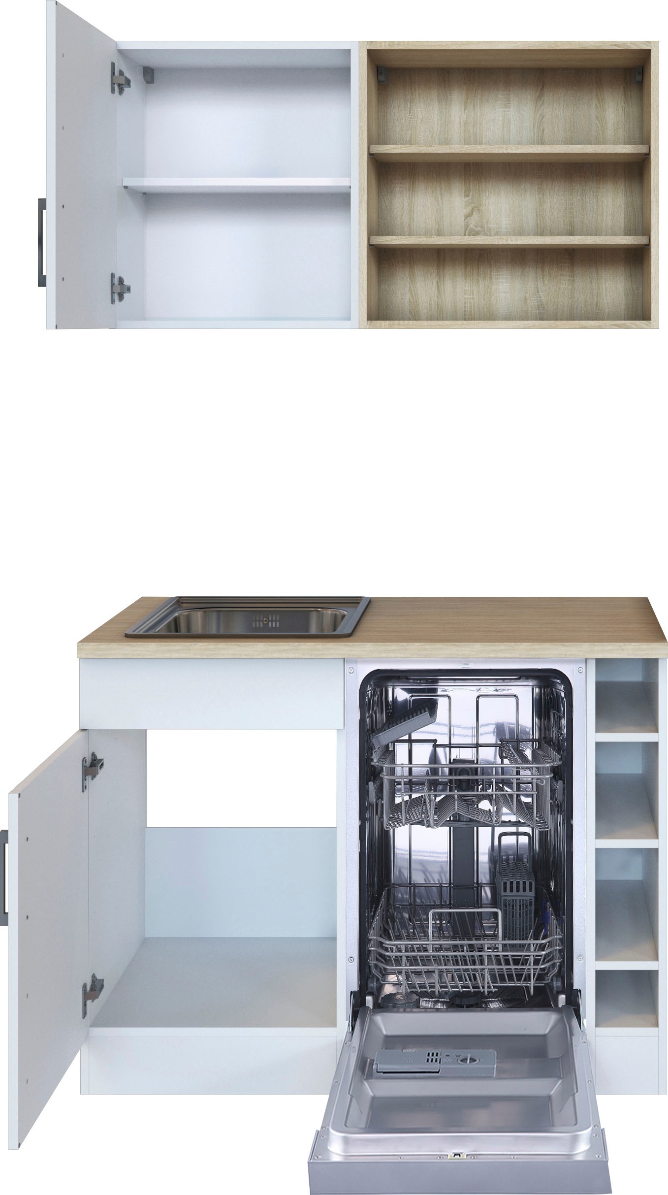 KOCHSTATION Pantryküche »KS-Mali«, Breite 110 cm, mit E-Geräten