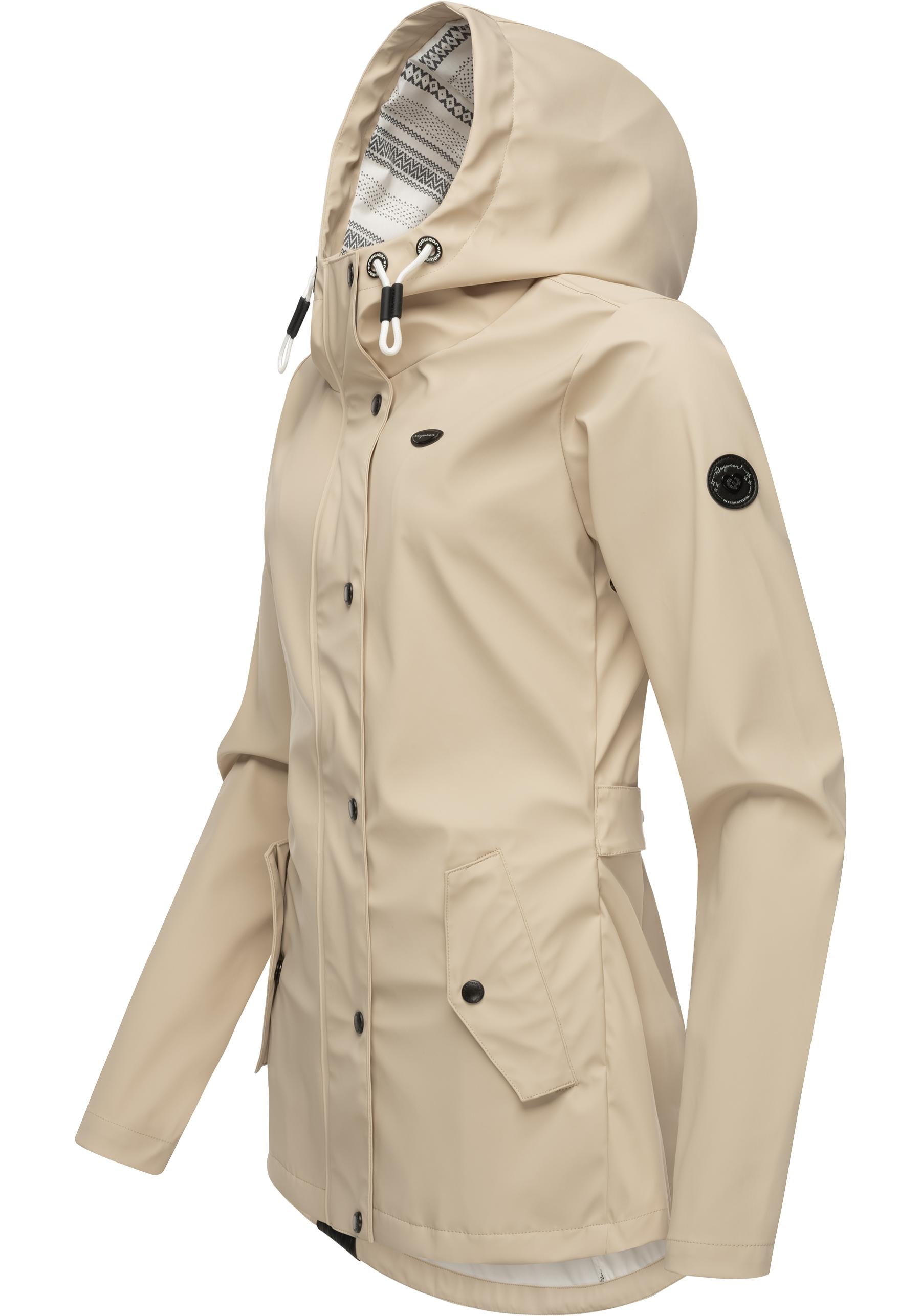 Ragwear Regenjacke »YM-Marge«, mit Kapuze, stylische Übergangsjacke mit großer Kapuze
