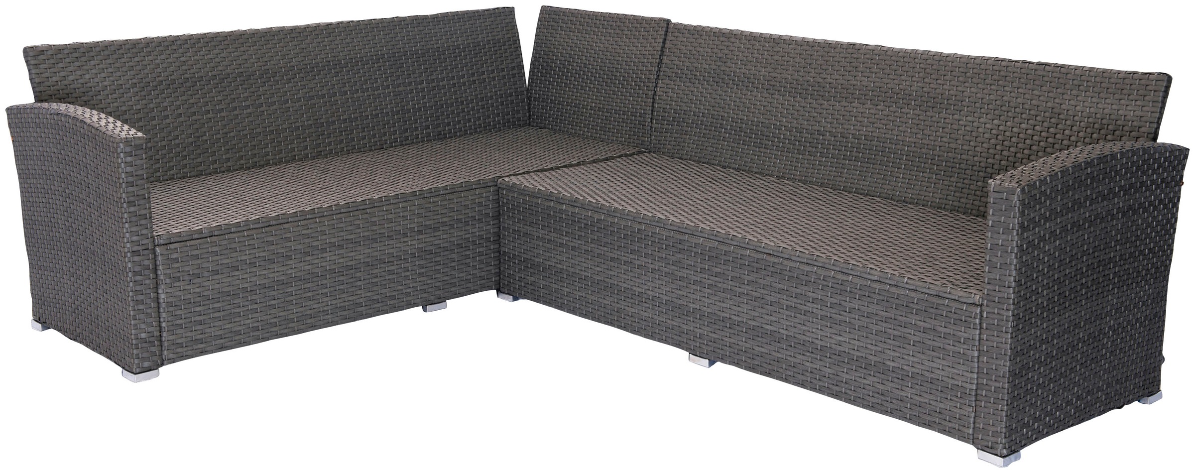 Gartenlounge-Set KONIFERA "London", grau, Aluminium, Polyrattan, Sitzmöbel-Sets, inkl. Schutzhülle, Aluminium, Polyrattan 3