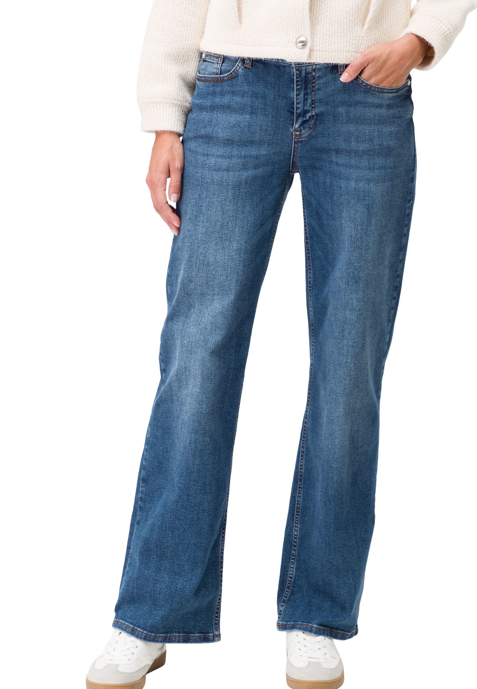 Slim-fit-Jeans »zero Jeans Wide Leg Style WITNEY 32 Inch«