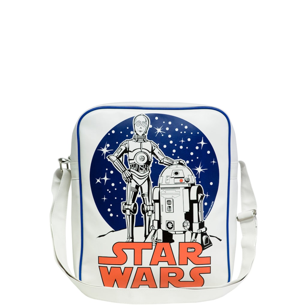 LOGOSHIRT Umhängetasche »Krieg der Sterne - C-3PO R2-D2«, mit C-3PO- und R2-D2-Frontdruck