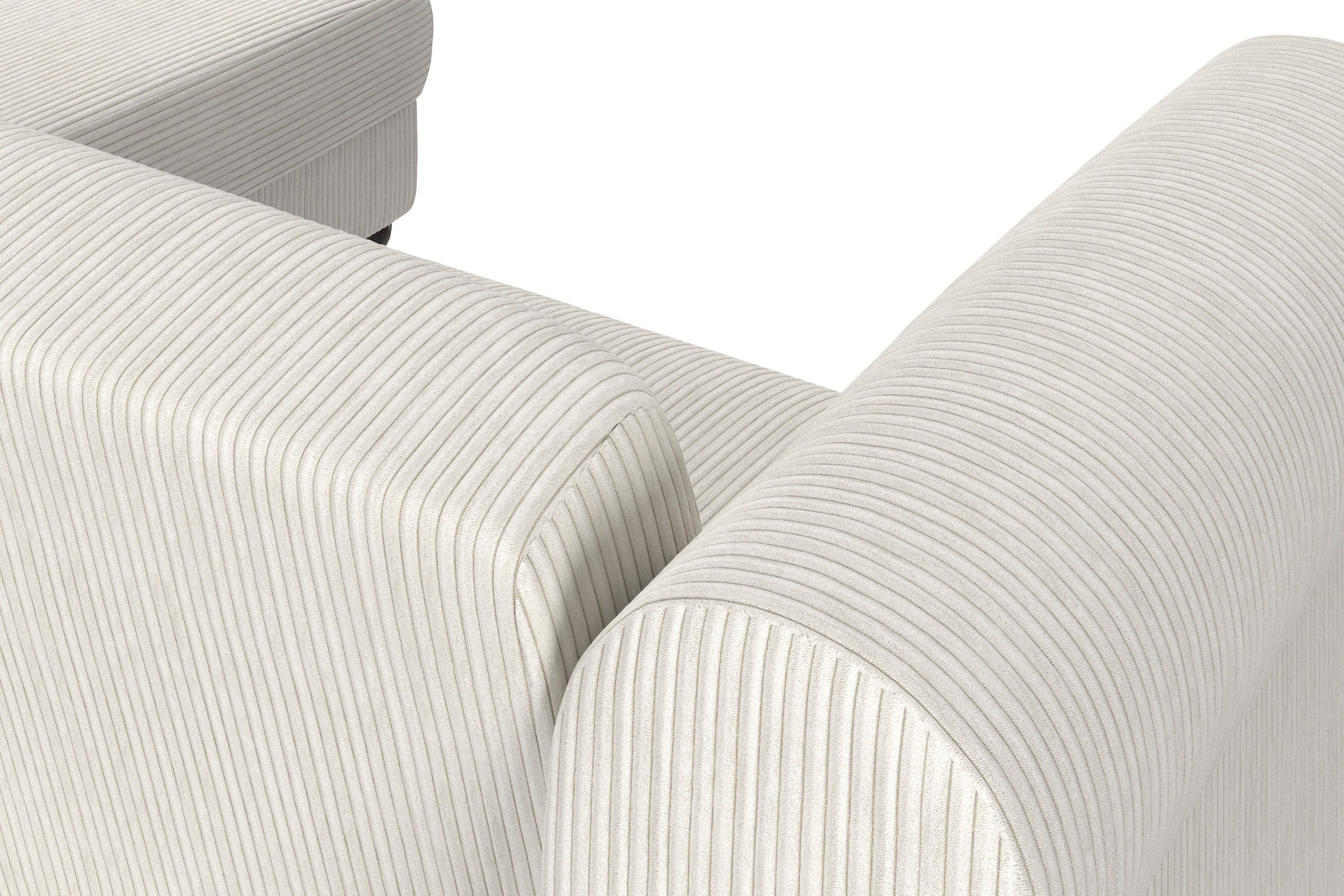 Dorel Home Ecksofa »Felix II, L-Form, Schlafsofa 241cm (Liegefl. 108/195 cm),«, verstellb. Rückenlehne, Recamiere wechselbar, Cord