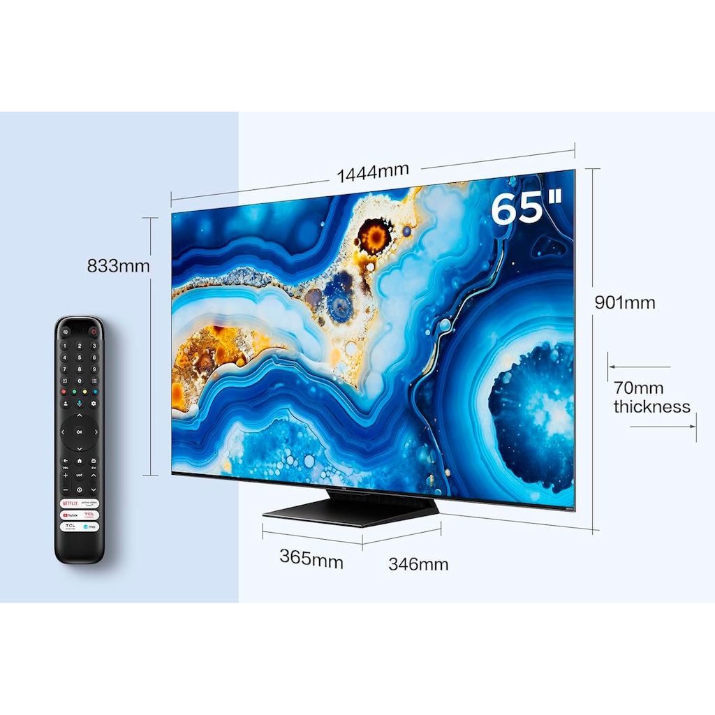 TCL QLED Mini LED-Fernseher »65C803GX1«, 164 cm/65 Zoll, 4K Ultra HD, Google TV-Smart-TV