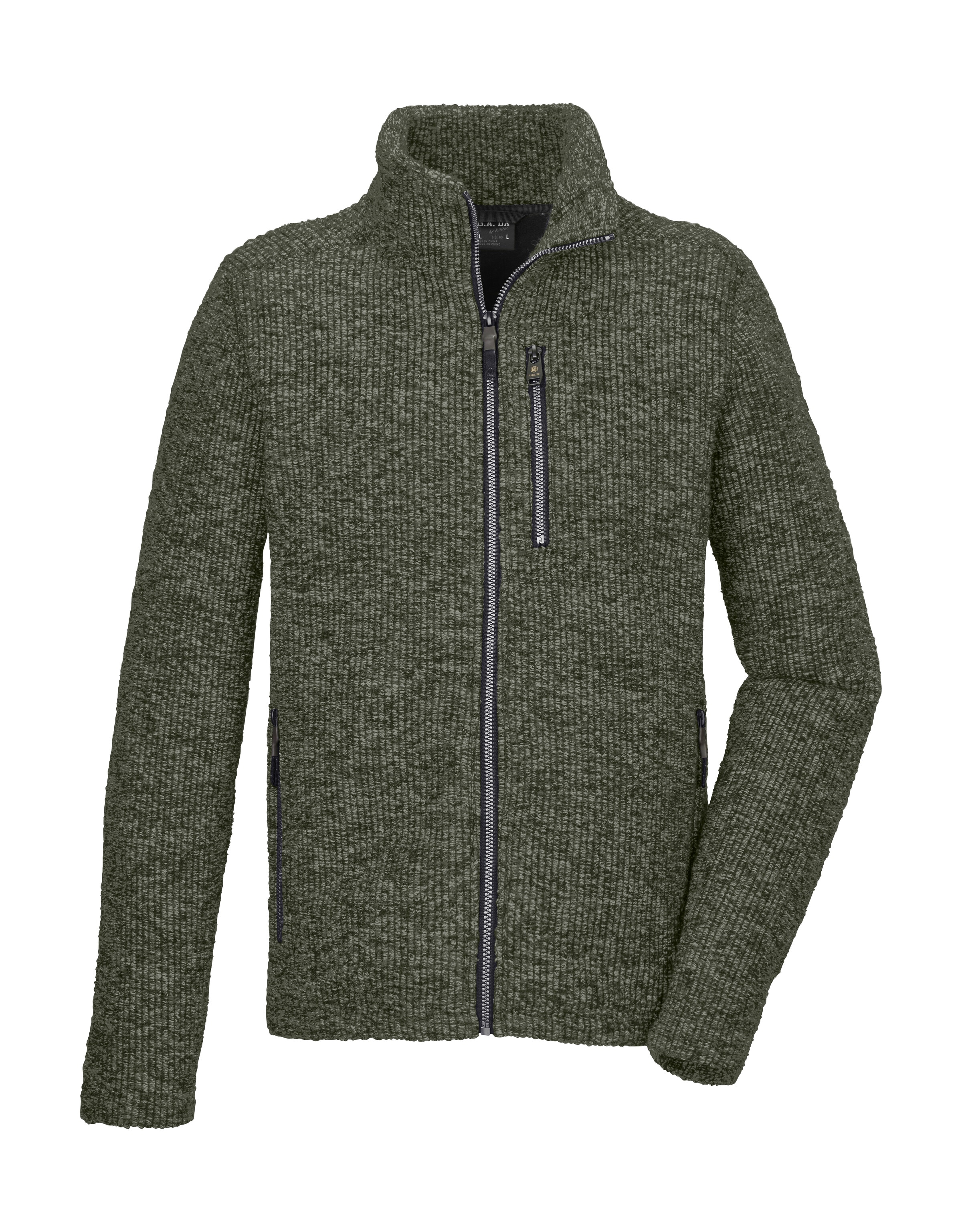 G.I.G.A. DX by killtec Fleecejacke "GW 53 MN KNTFLC JCKT" Windabweisende Strickjacke mit Zipper-Taschen