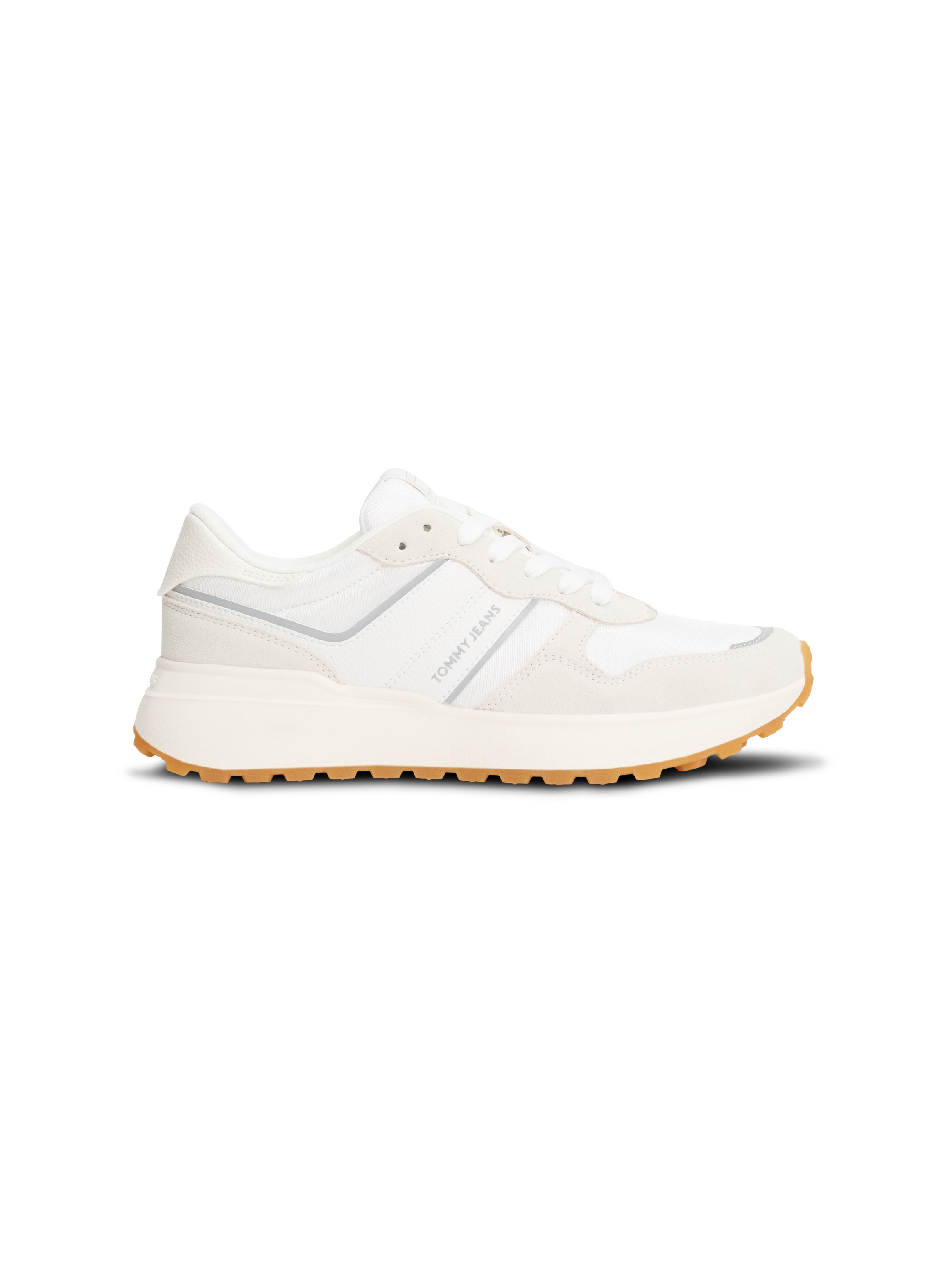 Tommy Jeans Keilsneaker »TJW CLEATED RUNNER«, Freizeitschuh, Schnürschuh, Halbschuh mit Reflektorstreifen