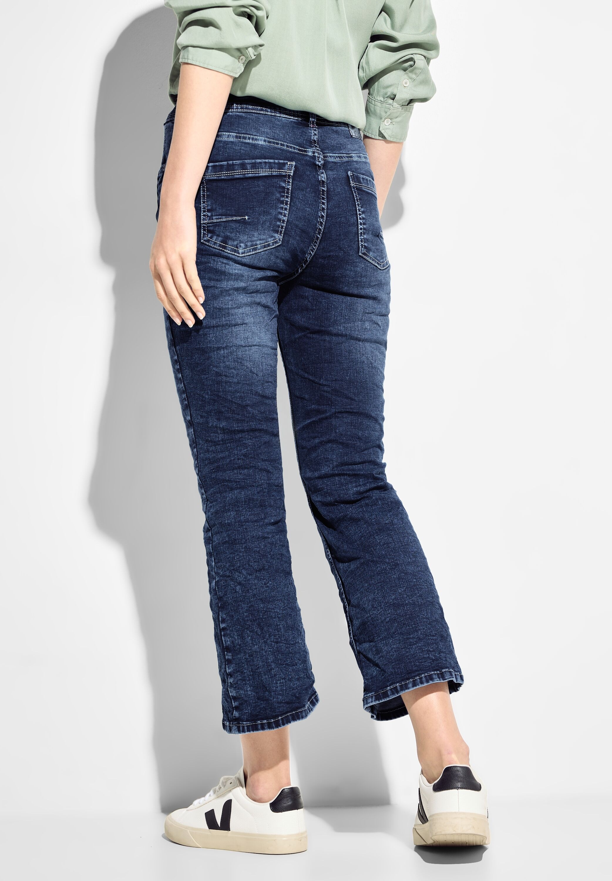 Cecil Bootcut-Jeans "Style Toronto", in dunkelblauer Waschung günstig online kaufen