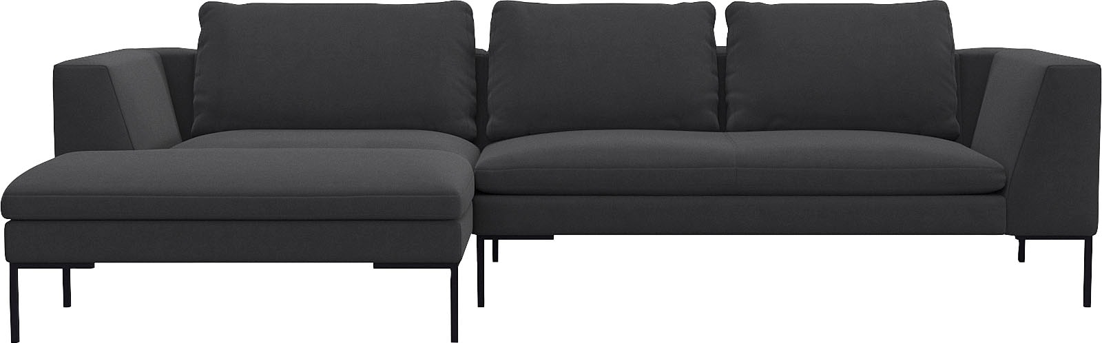 FLEXLUX Ecksofa "Loano", modernes Sofa, frei im Raum stellbar, lose Kissen, günstig online kaufen