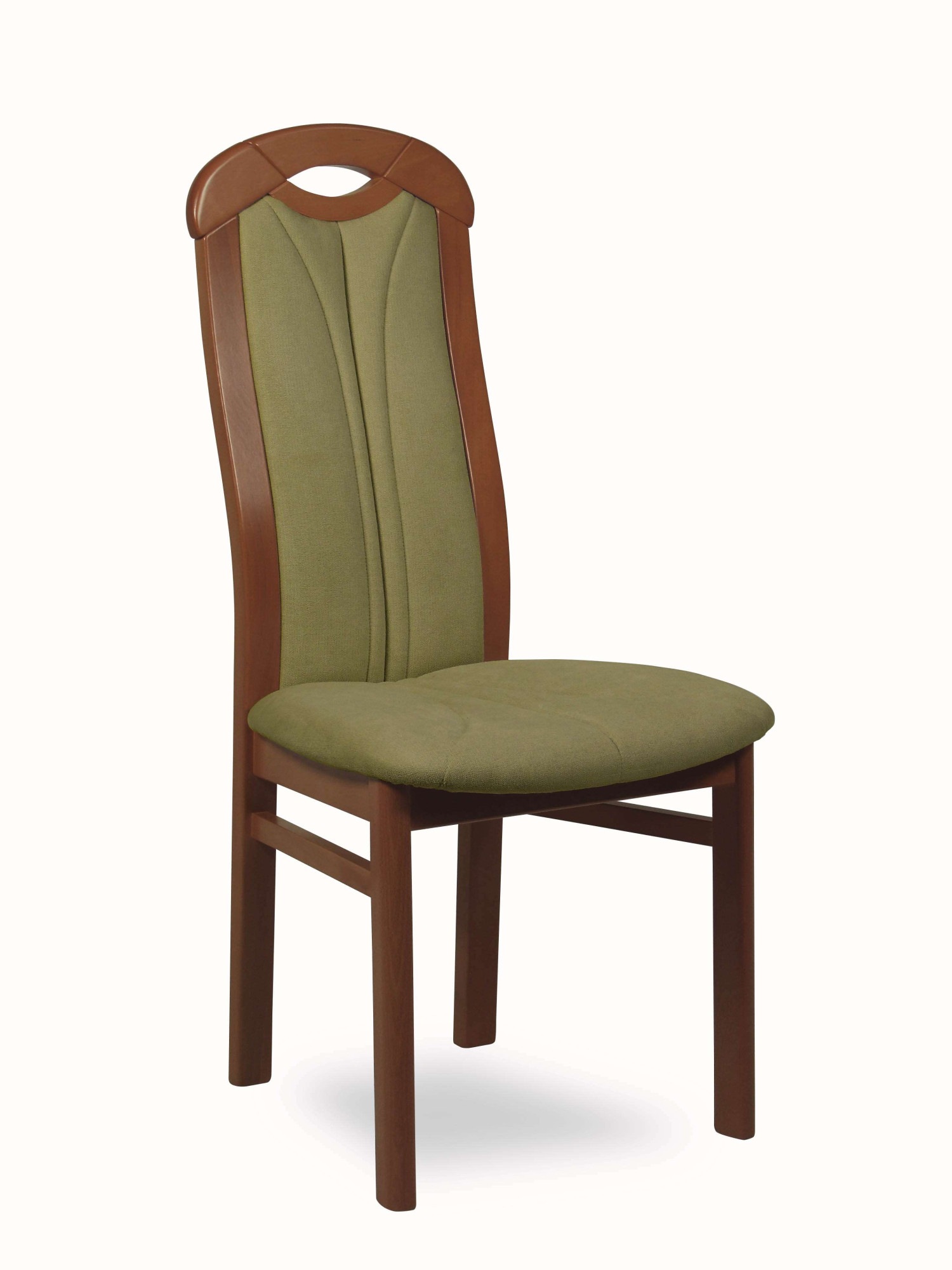 4-Fußstuhl HOME AFFAIRE "ALEX, Stuhl,Armlehnstuhl", grün (moss, nussbaum, moss), B:48cm H:103cm T:54cm, Massivholz, Stühle, Stuhl, Armlehnstuhl, Ausführung mit und ohne wasserabweisender Stoff