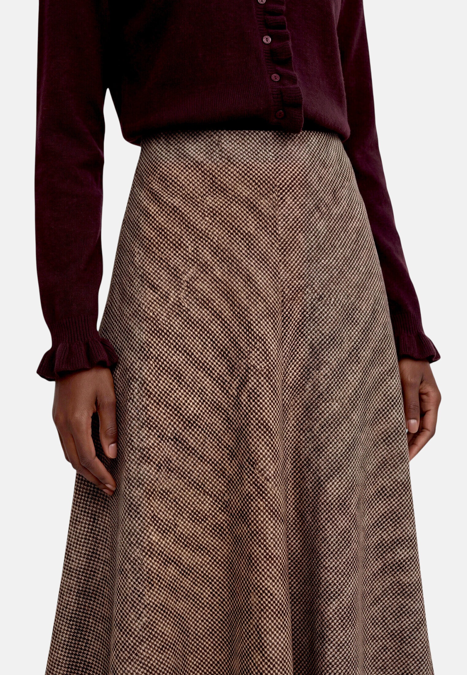 Zero Maxirock »Damen mit Muster« Plain/ ohne Details