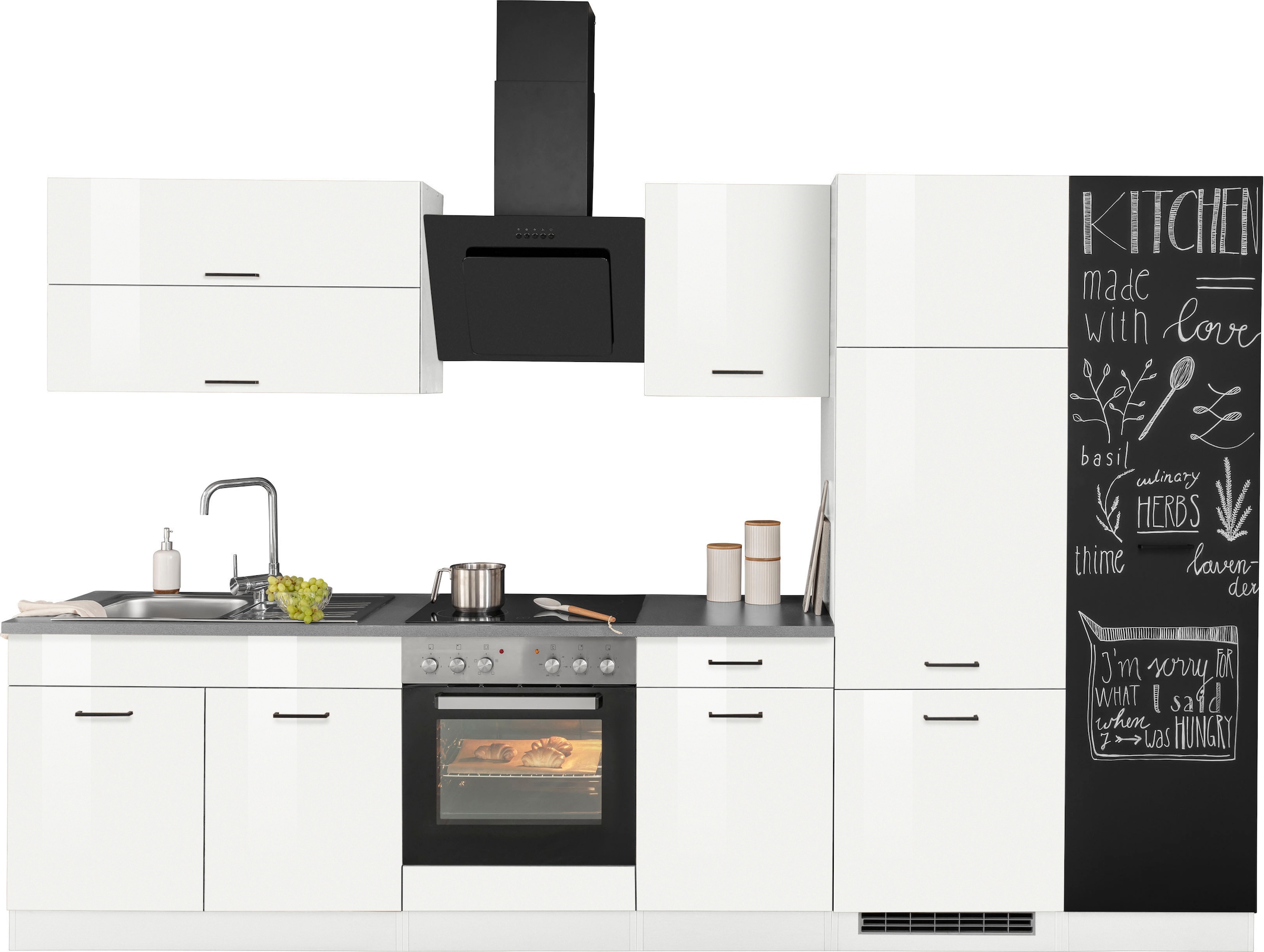 KOCHSTATION Küchenzeile »KS-Trier« ohne E-Geräte, Breite 320 cm