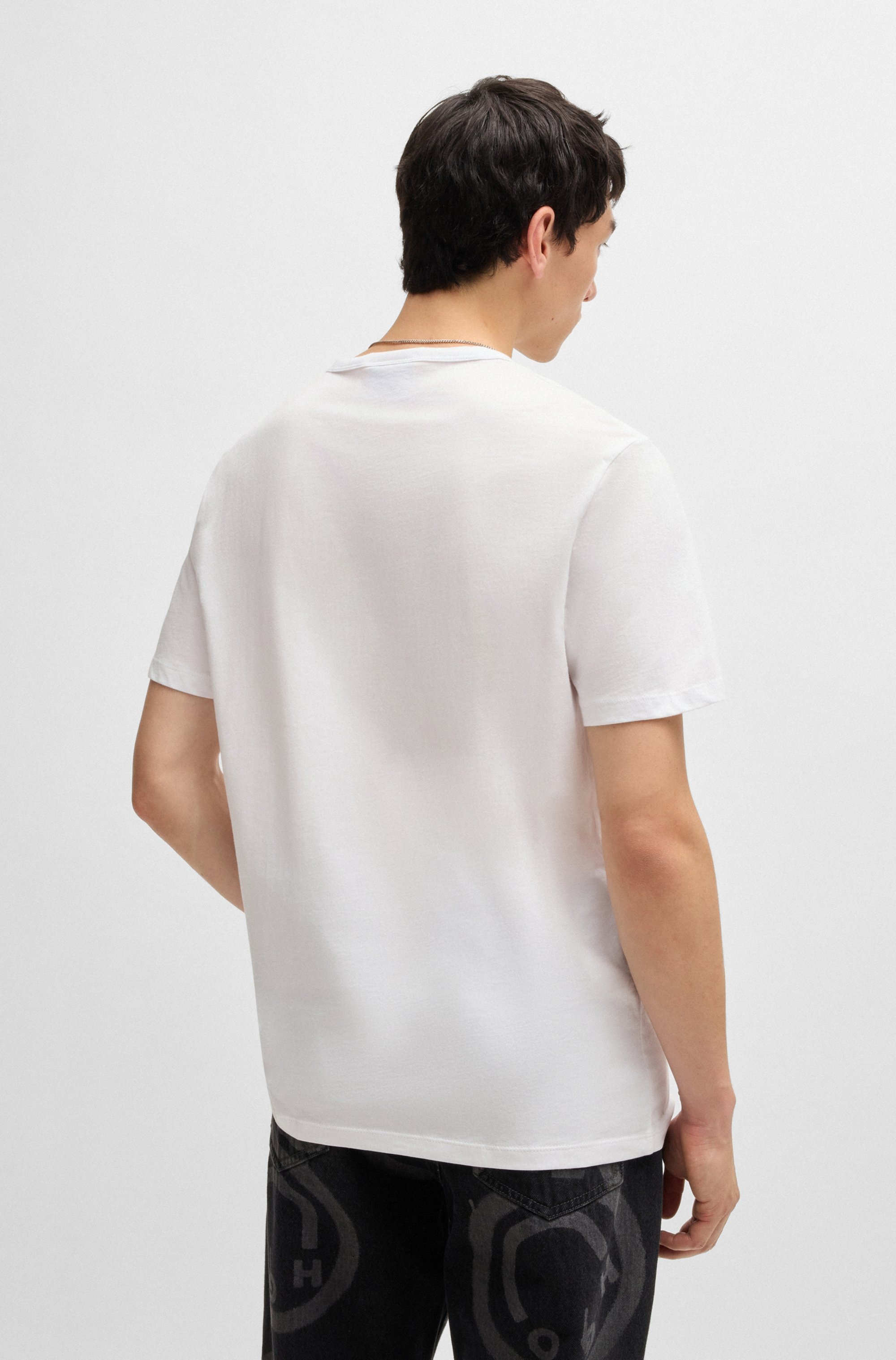 HUGO Blue T-Shirt »BLUE3_Naolo«, (Packung, 2 tlg.), mit kleinem Label am Saum