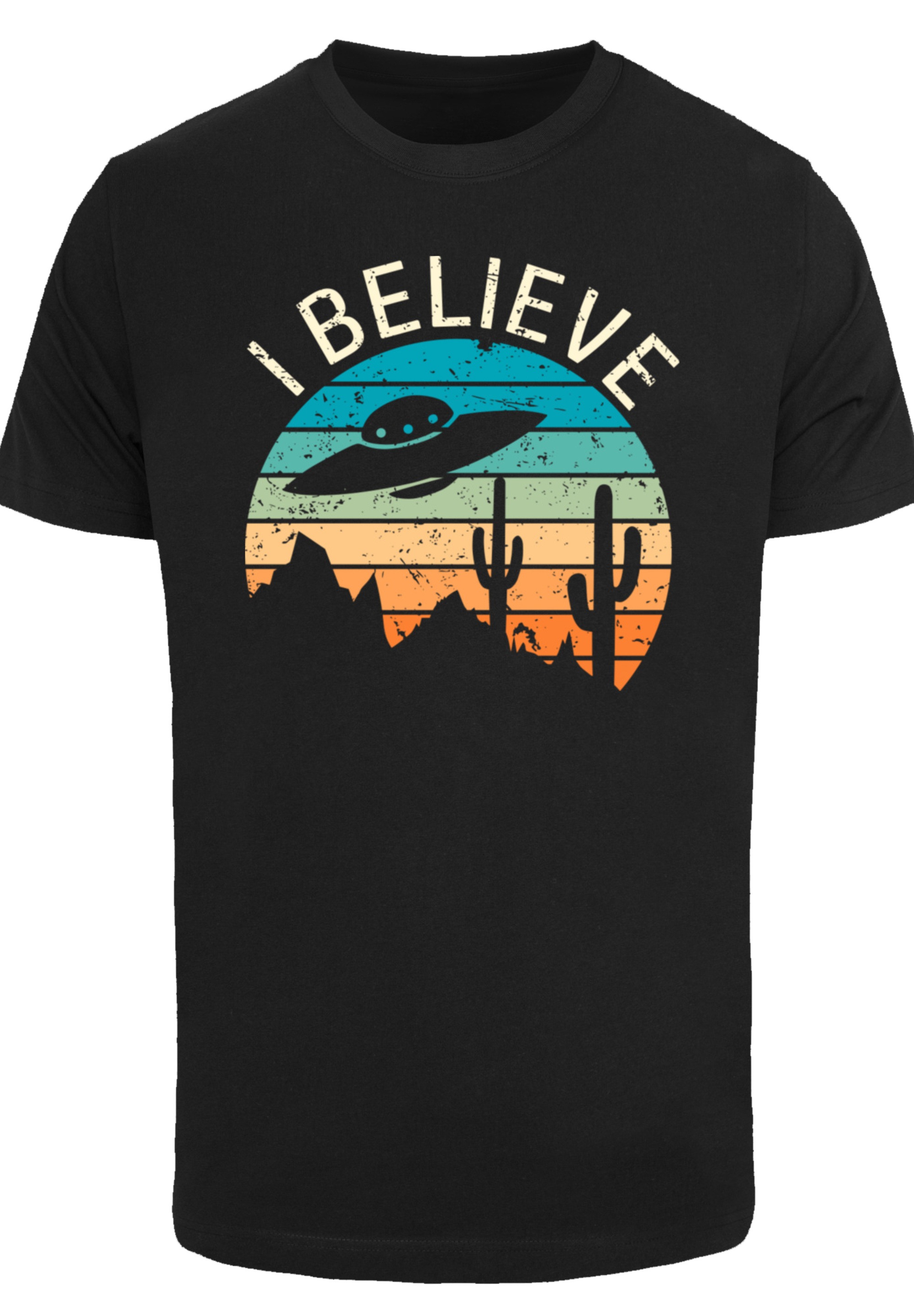 F4NT4STIC T-Shirt "I Believe UFO Alien Sonnenuntergang", Premium Qualität günstig online kaufen