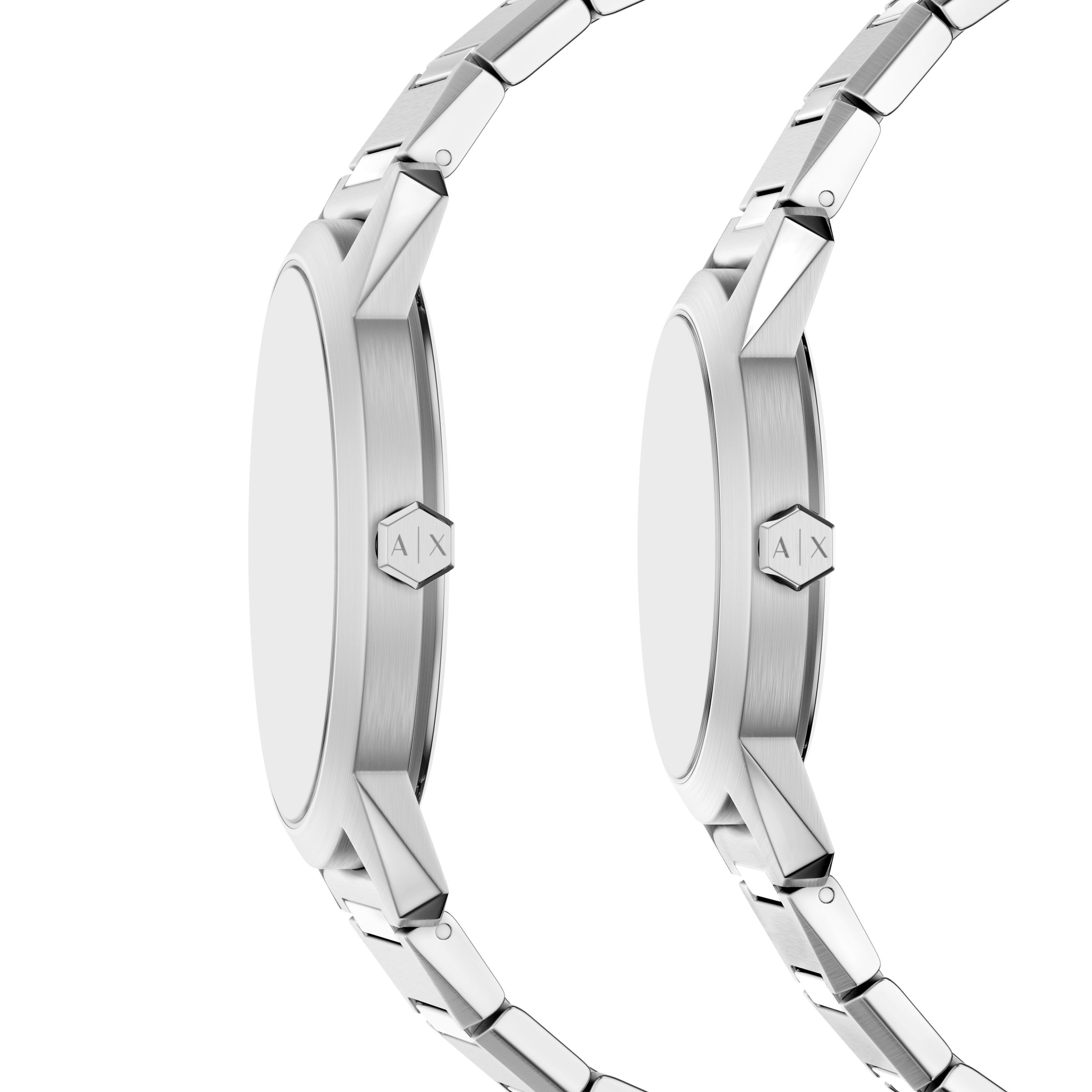 ARMANI EXCHANGE Quarzuhr Armbanduhr, Damenuhr, Herrenuhr, Edelstahlarmband