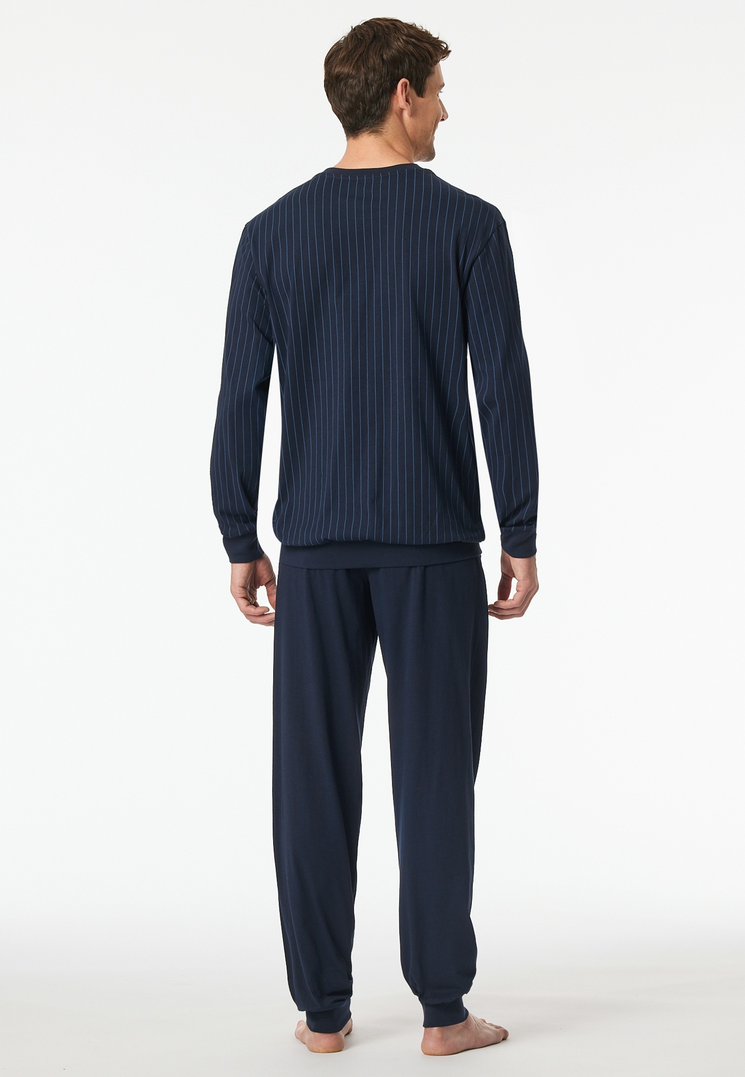 Thumbnail - Schiesser Schlafanzug "Comfort Essentials" 2 Stk. tlg., mit gestreiftem Oberteil