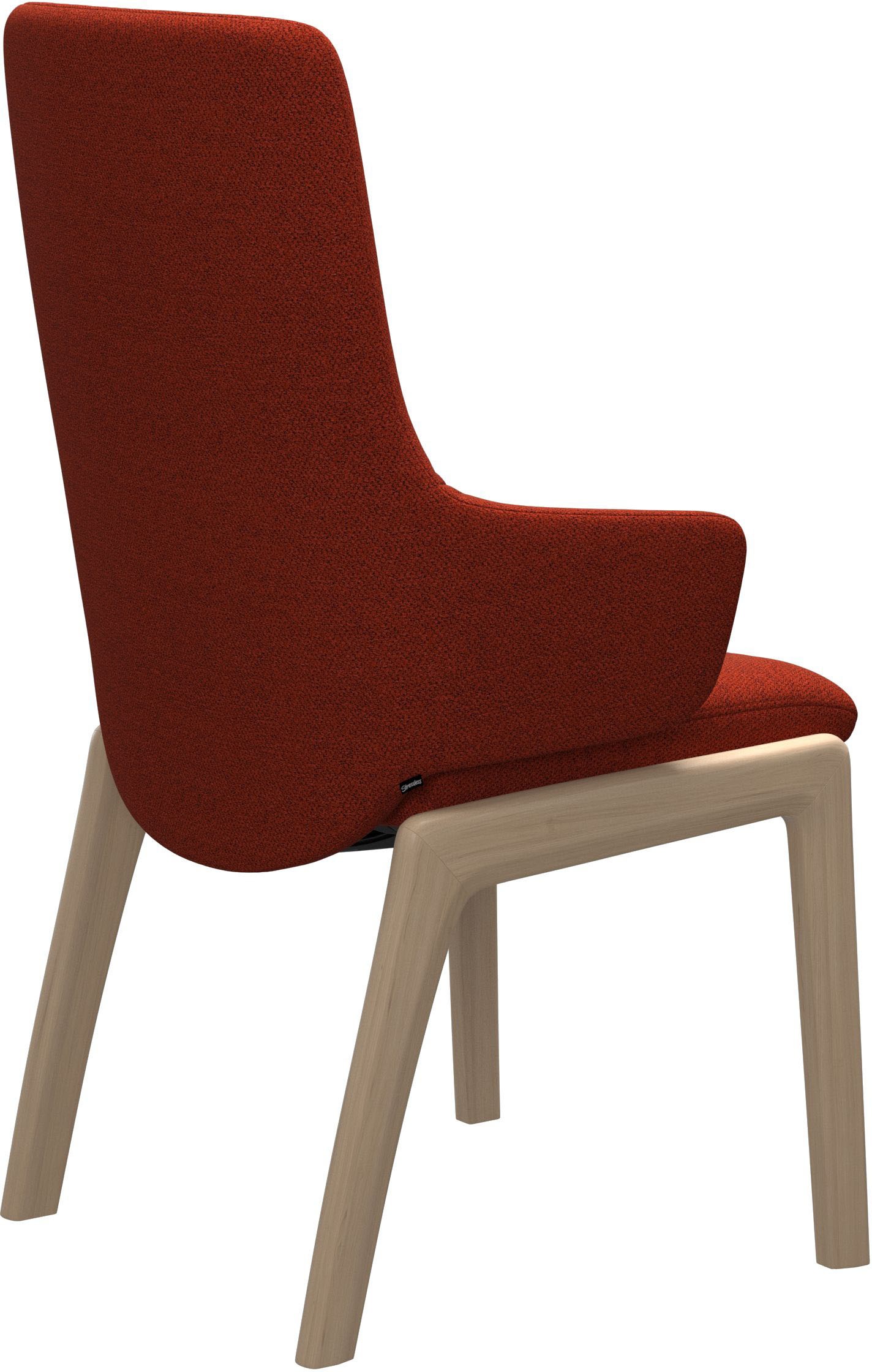 Stressless® Polsterstuhl »Laurel«, ROHLEDER Stoff Q2 FARON, High Back mit Armlehne, Größe L, mit abgerundeten Beinen in Eiche