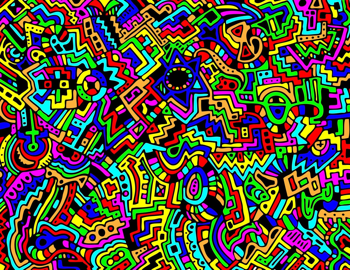 Papermoon Fototapete "Bunte Zusammenfassungen" günstig online kaufen