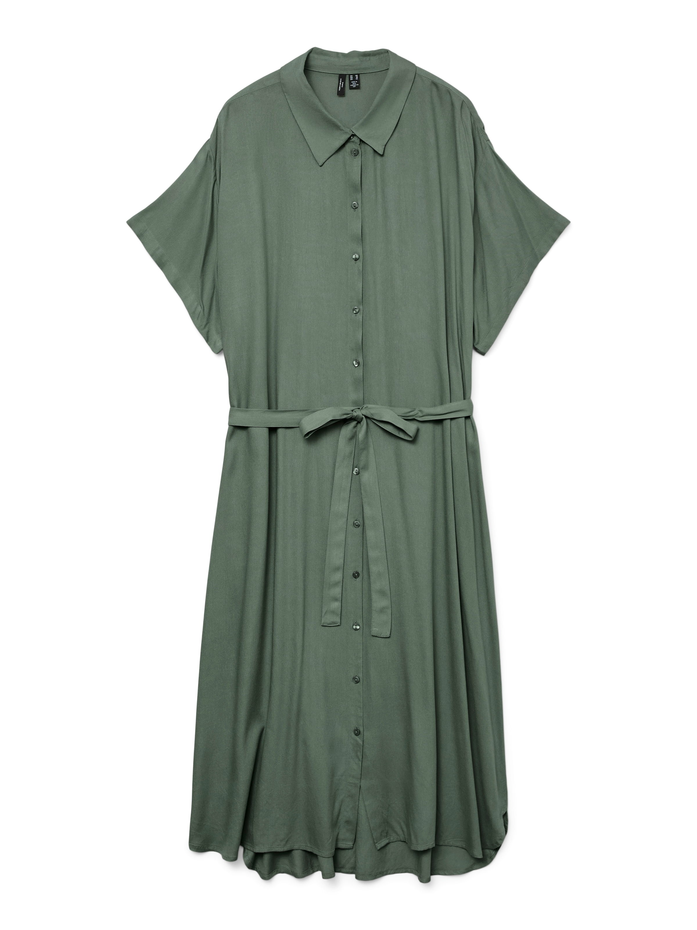 Vero Moda Curve Hemdblusenkleid »VMBUMPY SS SHIRT DRESS WVN GA CUR«