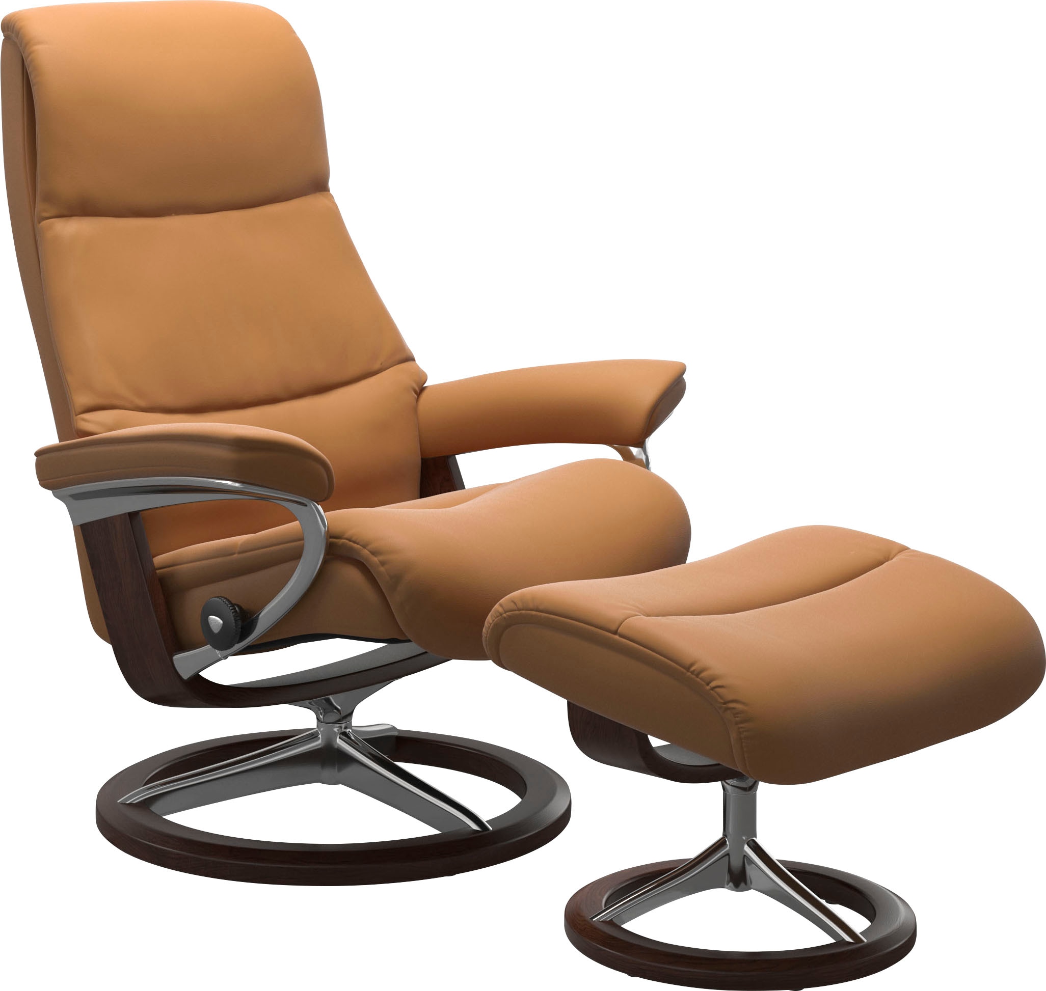 kaufen (Set, | Braun Base, S,Gestell Relaxsessel Hocker), Größe Stressless® mit mit Relaxsessel »View«, Signature BAUR