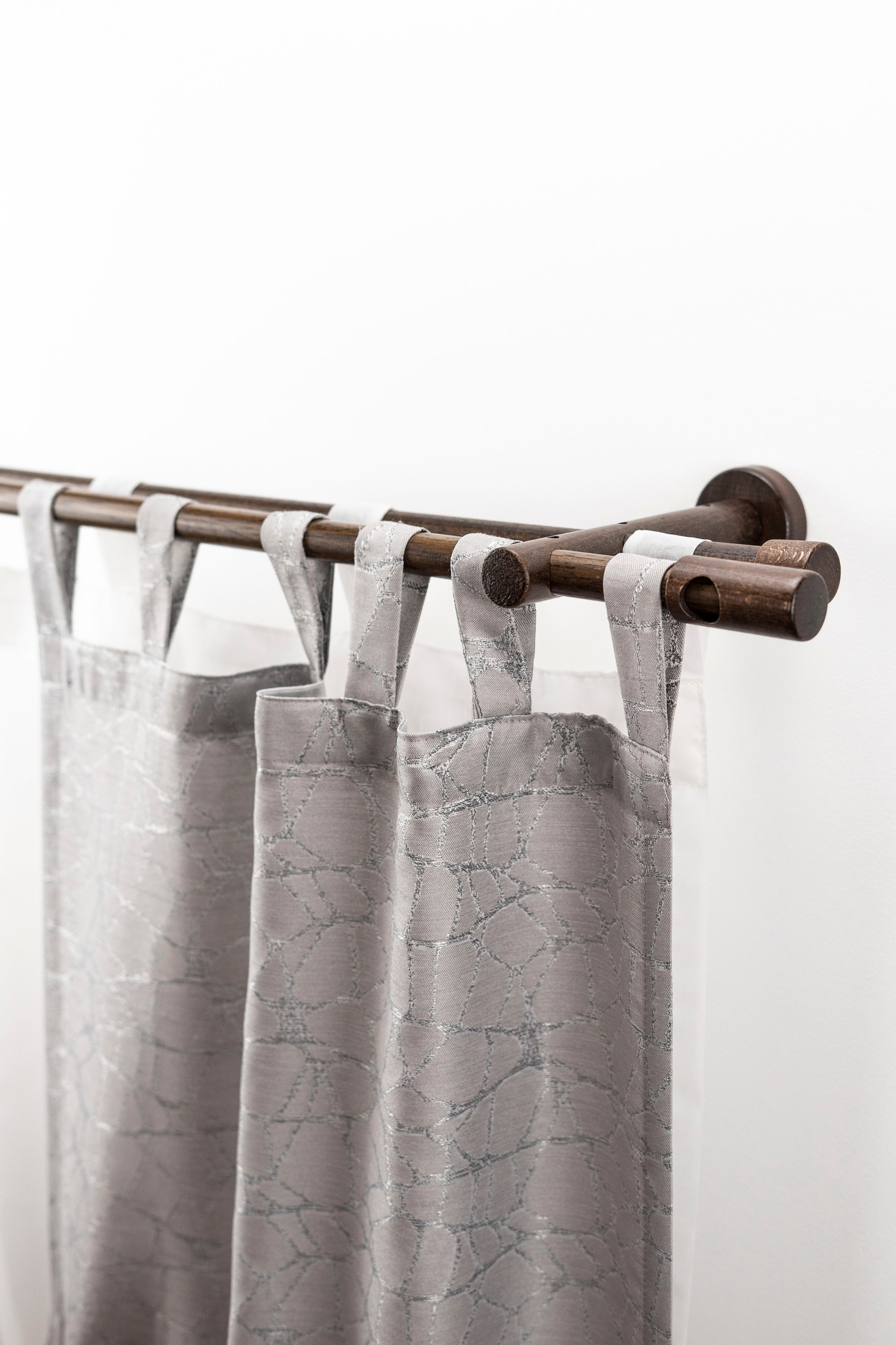 GARESA Gardinenstange "PANDRI" Ø 20 mm 2 läufig-läufig Wunschmaßlänge Vorha günstig online kaufen