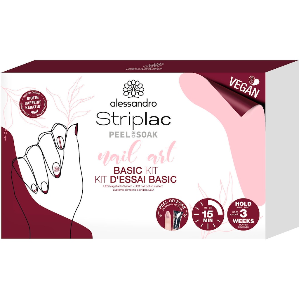 alessandro international Nagellack-Set »STRIPLAC NAIL ART BASIC KIT«, (Set, 9 tlg.)