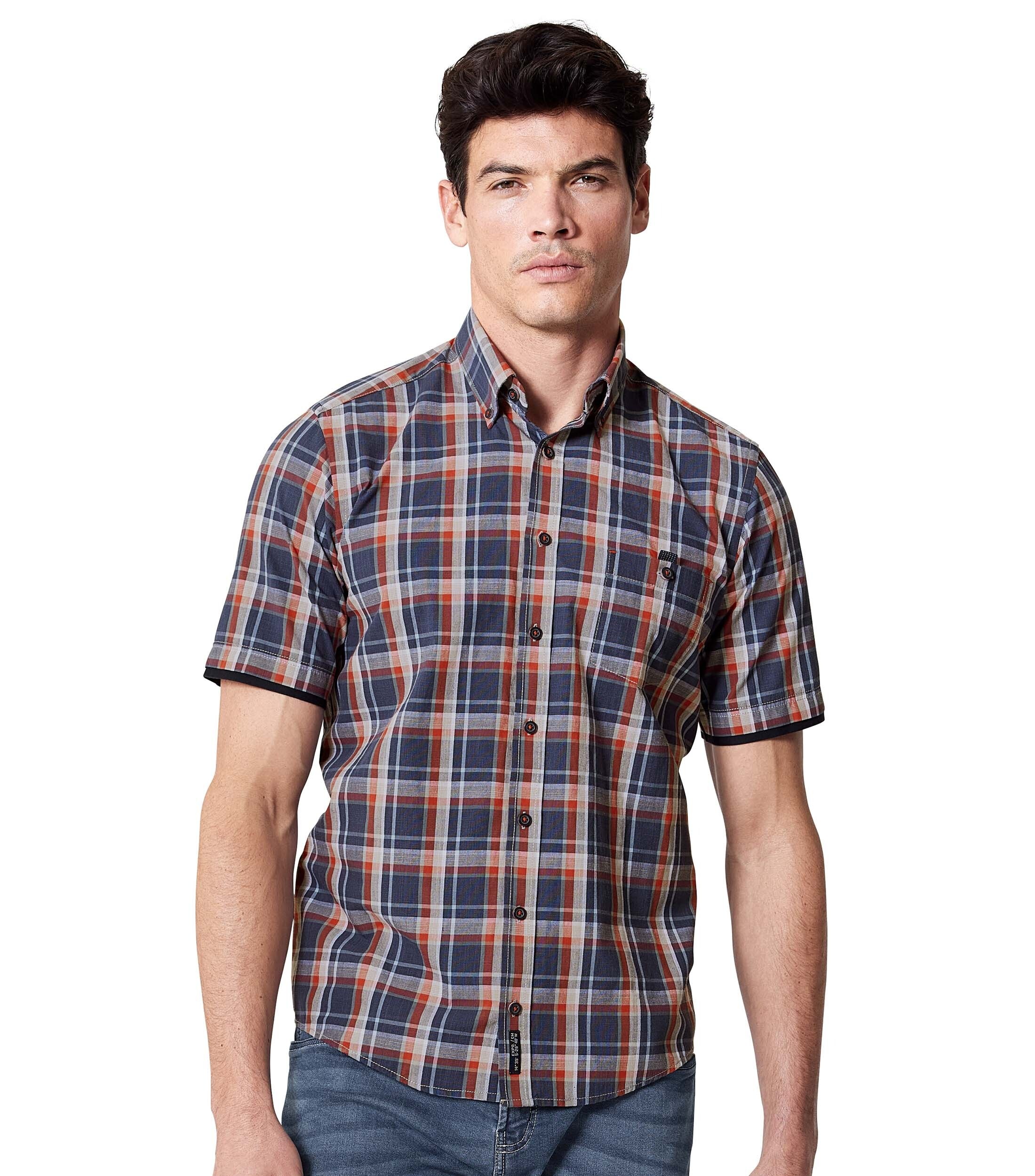 CASAMODA Kurzarmhemd "CASAMODA Freizeithemd Kurzarm kariert" günstig online kaufen