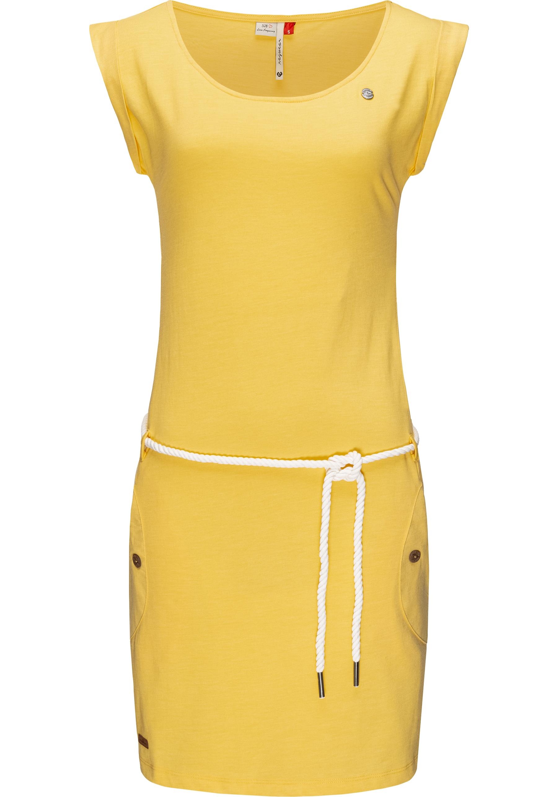 Ragwear Shirtkleid "Tag" Eingrifftaschen leichtes Jersey-Kleid in melierter Optik