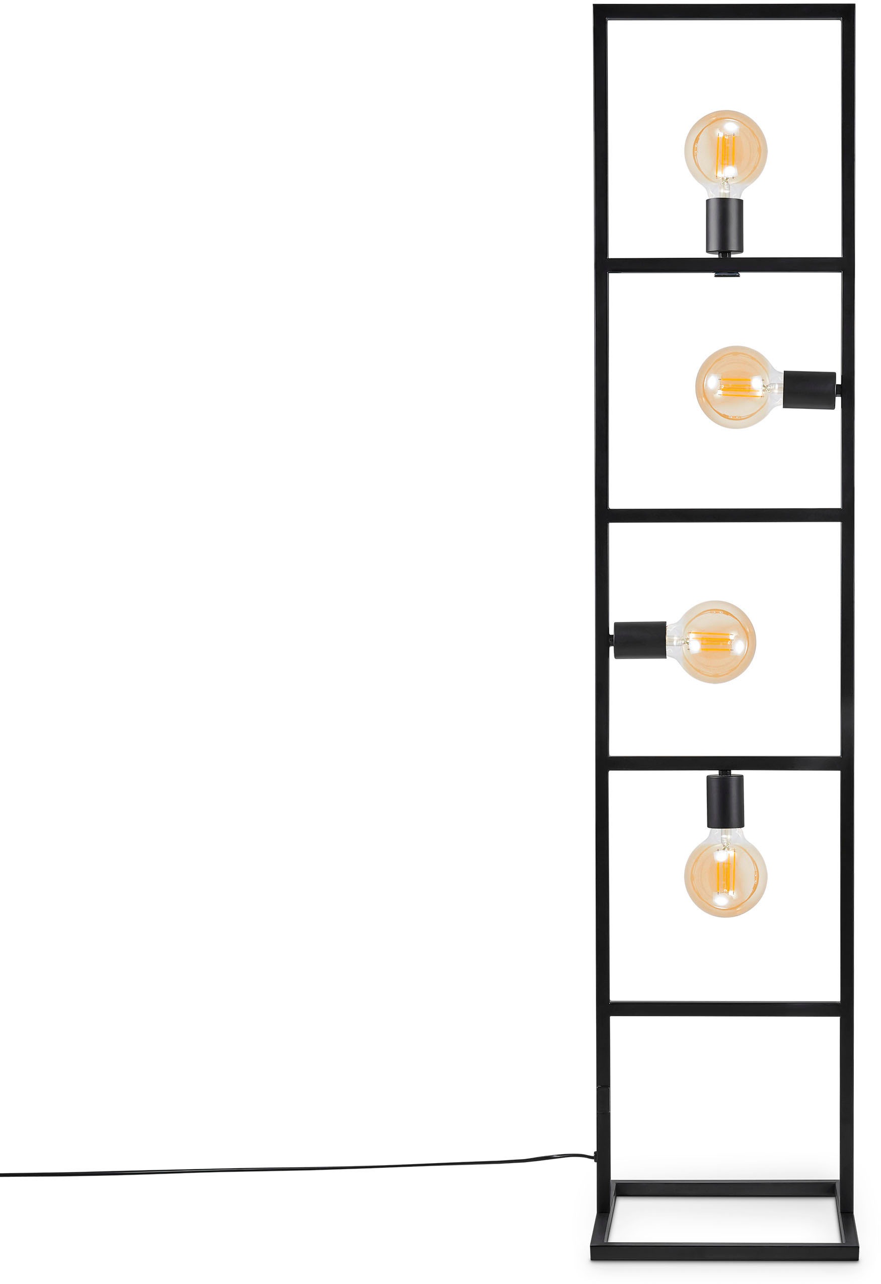Paco Home Stehlampe »OSKAR«, Leuchtmittel E27 | ohne Leuchtmittel, LED Stehlampe Standleuchte Wohnzimmer Schlafzimmer Esszimmer Modern