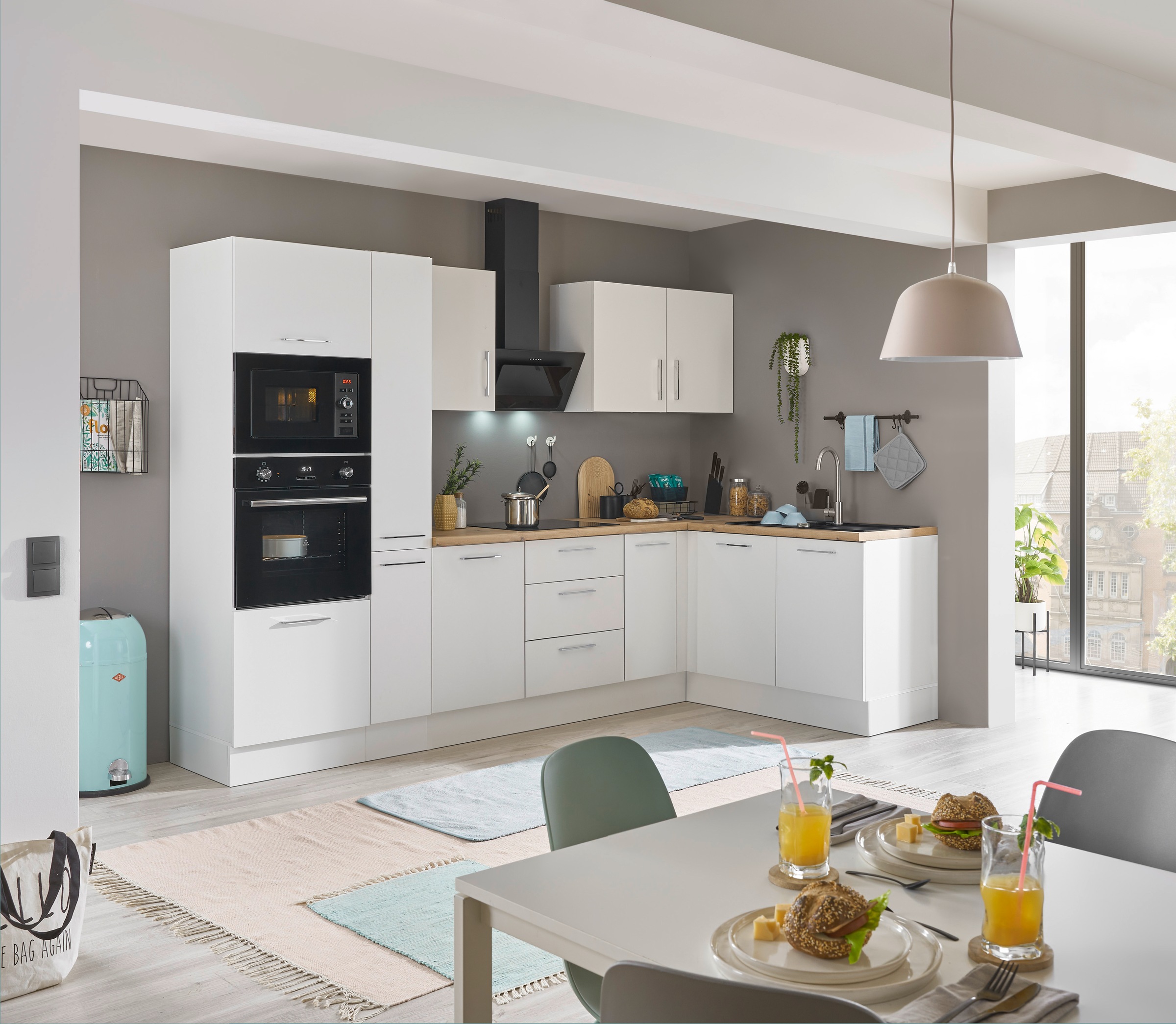 BASIC by Balculina Winkelküche »Turin«, Stellbreite 300x175 cm, wahlweise mit E-Geräten