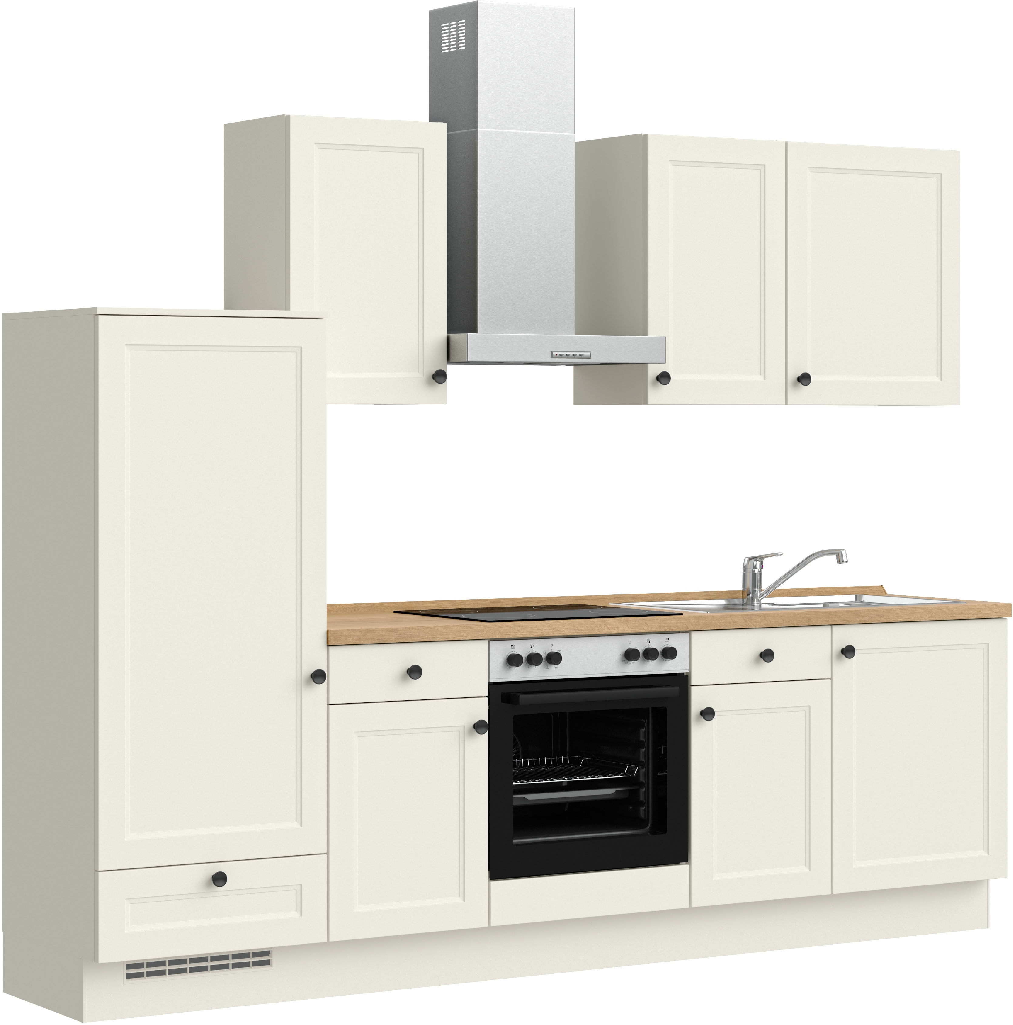 nobilia Küchenzeile ""Cascada I", NEU: individuell anpassbar mit gratis Profi-Beratung" vormontiert, Breite 270 cm, Ausrichtung wählbar, wahlw. mit E-Geräten