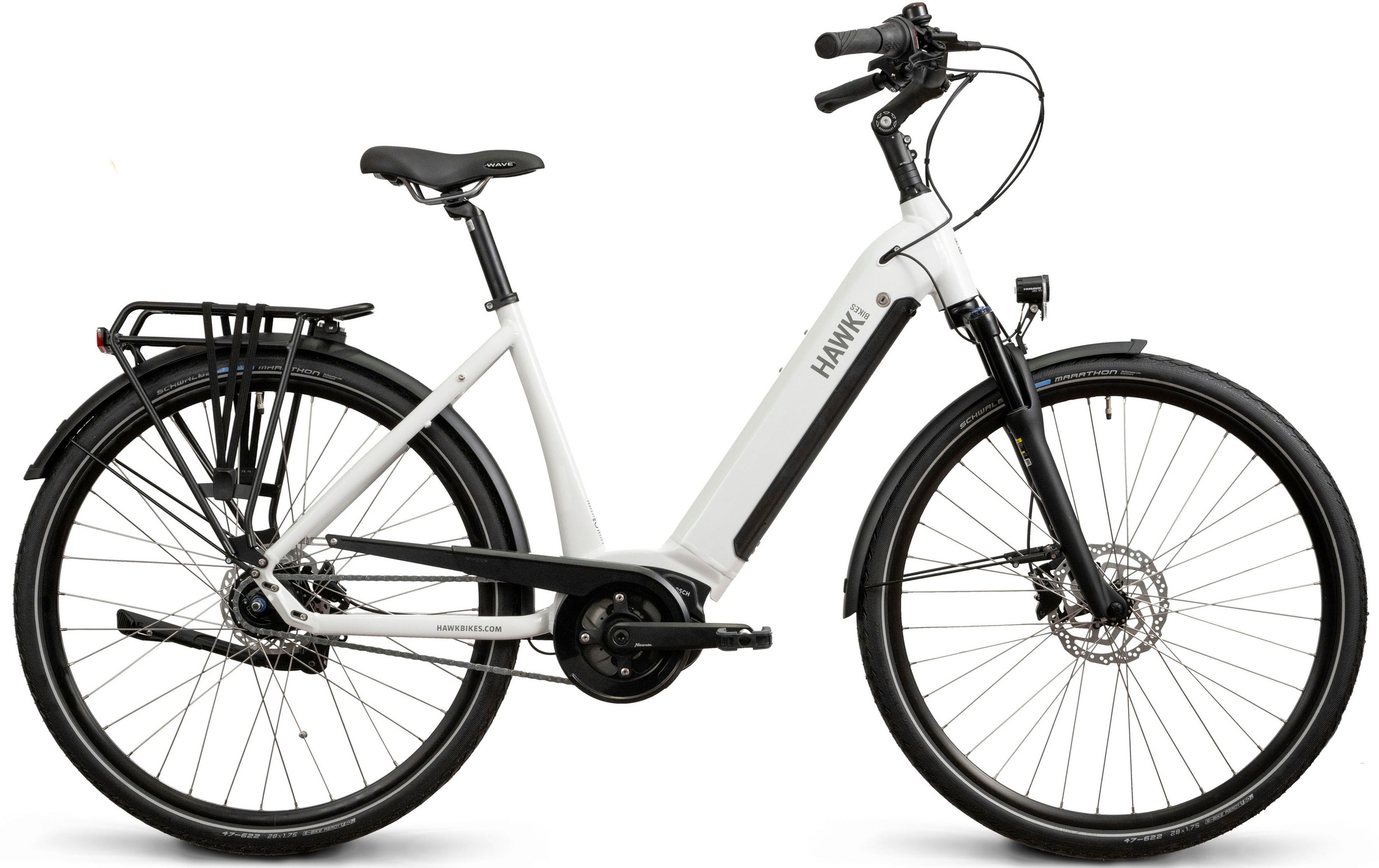 HAWK Bikes E-Bike "eCity Wave 400", 8 Gang, Shimano, Pedelec, Elektrofahrrad für Damen u. Herren