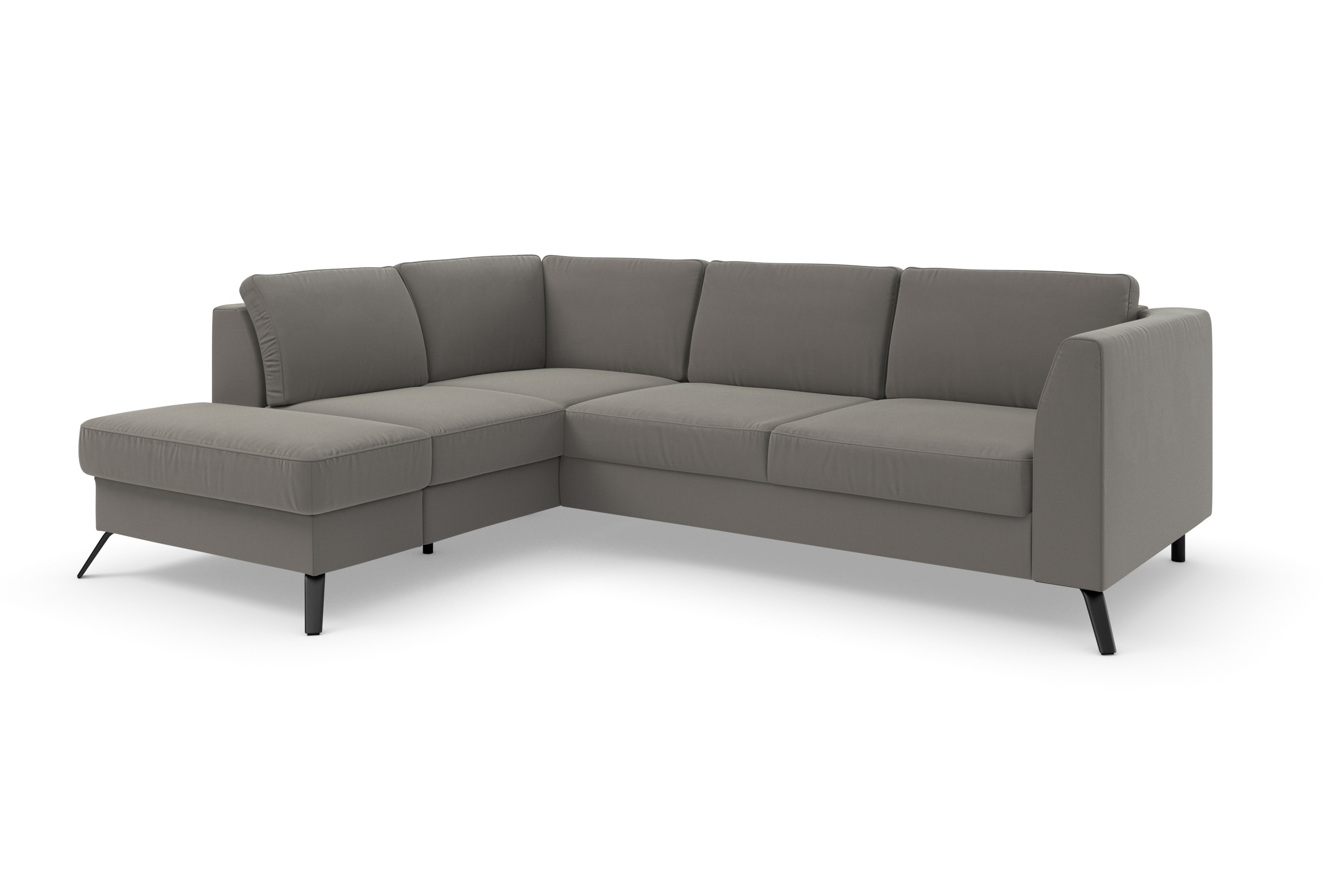 Thumbnail - sit&more Ecksofa "Olsen L-Form" inklusive Sitztiefenverstellung, wahlweise mit Bettfunktion, 15cm hoch