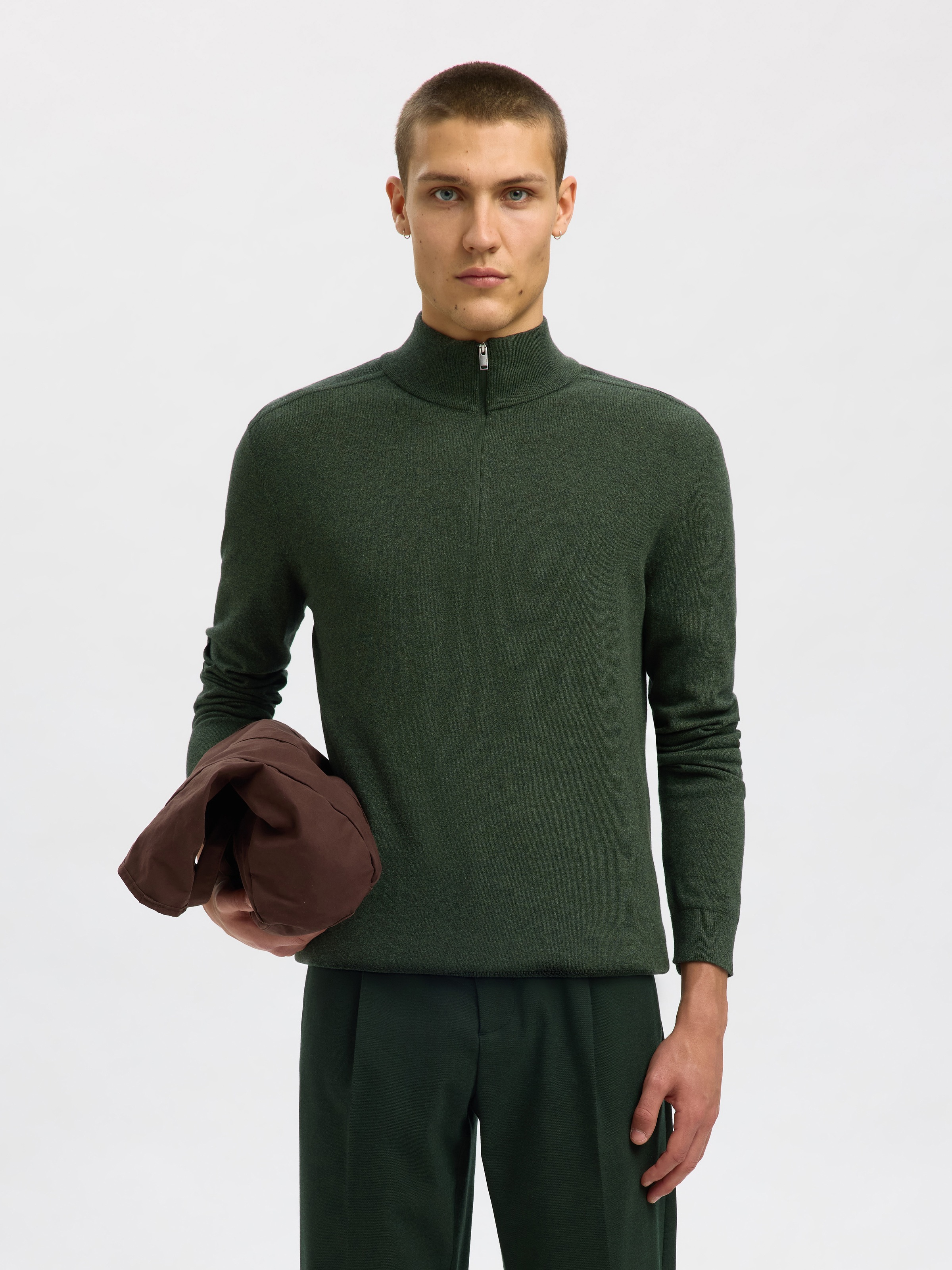 SELECTED HOMME Troyer "SLHBERG HALF ZIP CARDIGAN NOOS" günstig online kaufen