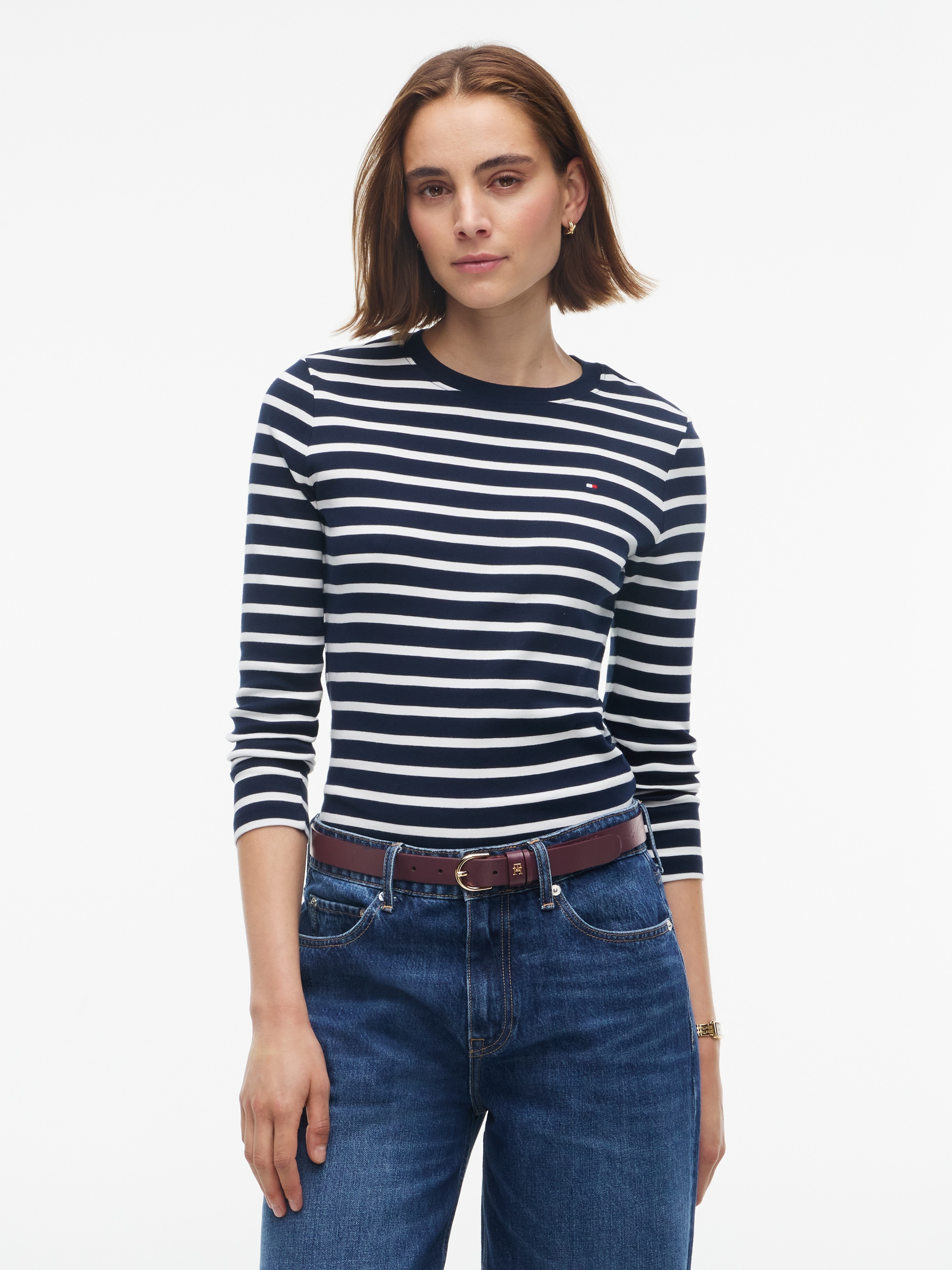 Tommy Hilfiger Langarmshirt "CODY SLIM C-NK L/S T-SHIRT" Baumwolle, slim fit