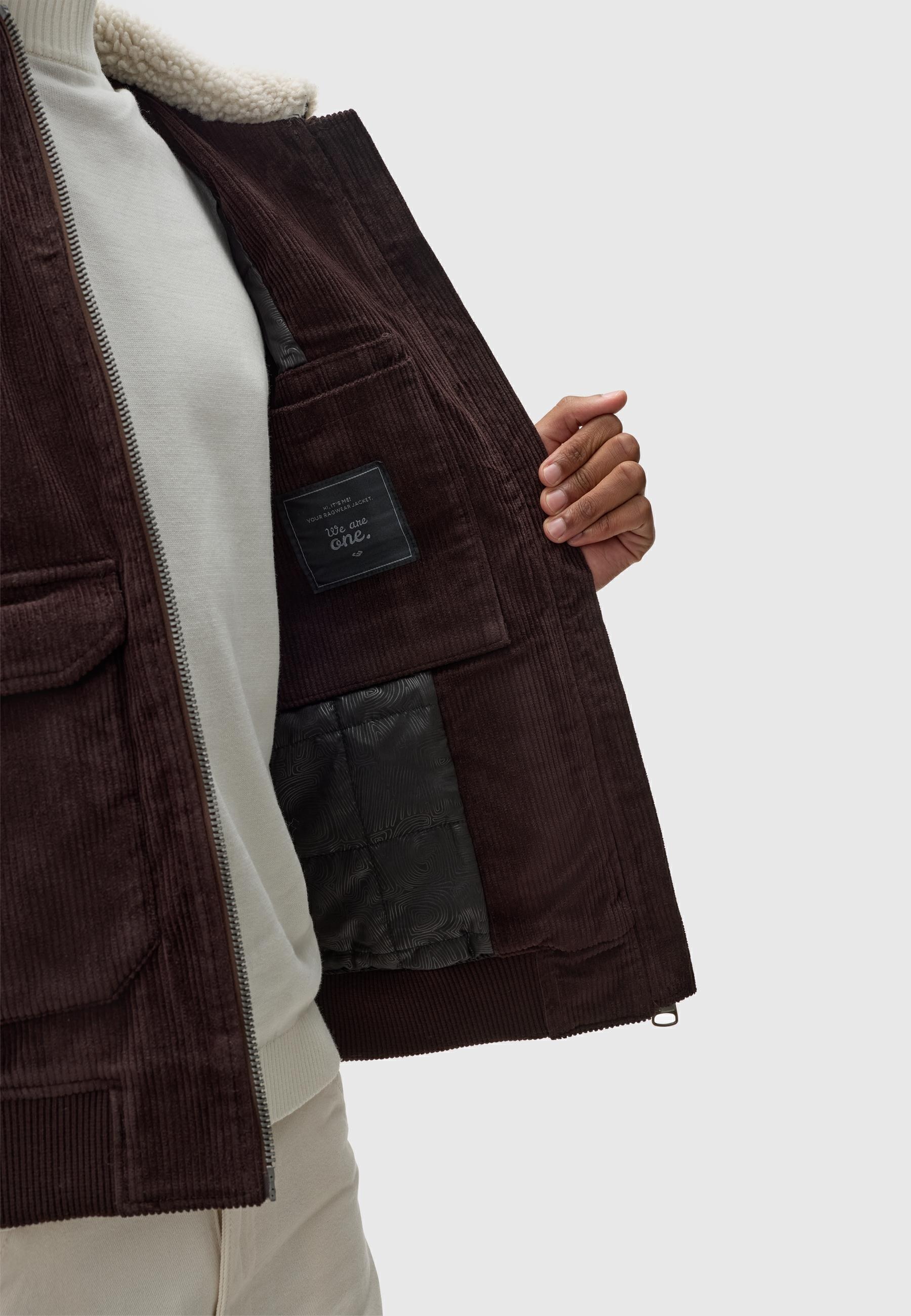 Ragwear Cordjacke »Aviss«, ohne Kapuze, Wasserdichte Herren Übergangsjacke aus Kord