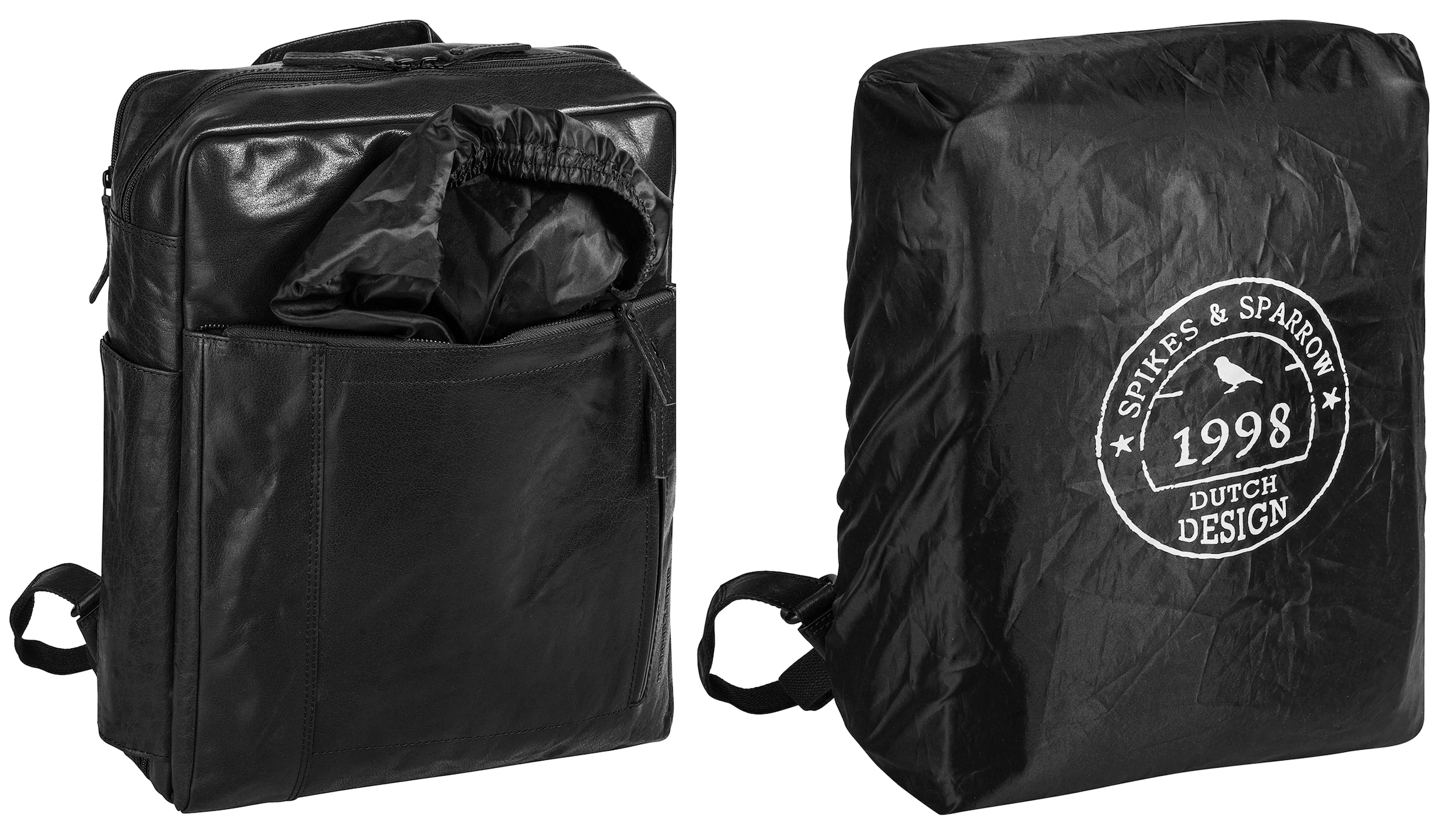 Spikes & Sparrow Laptoprucksack, echt Leder