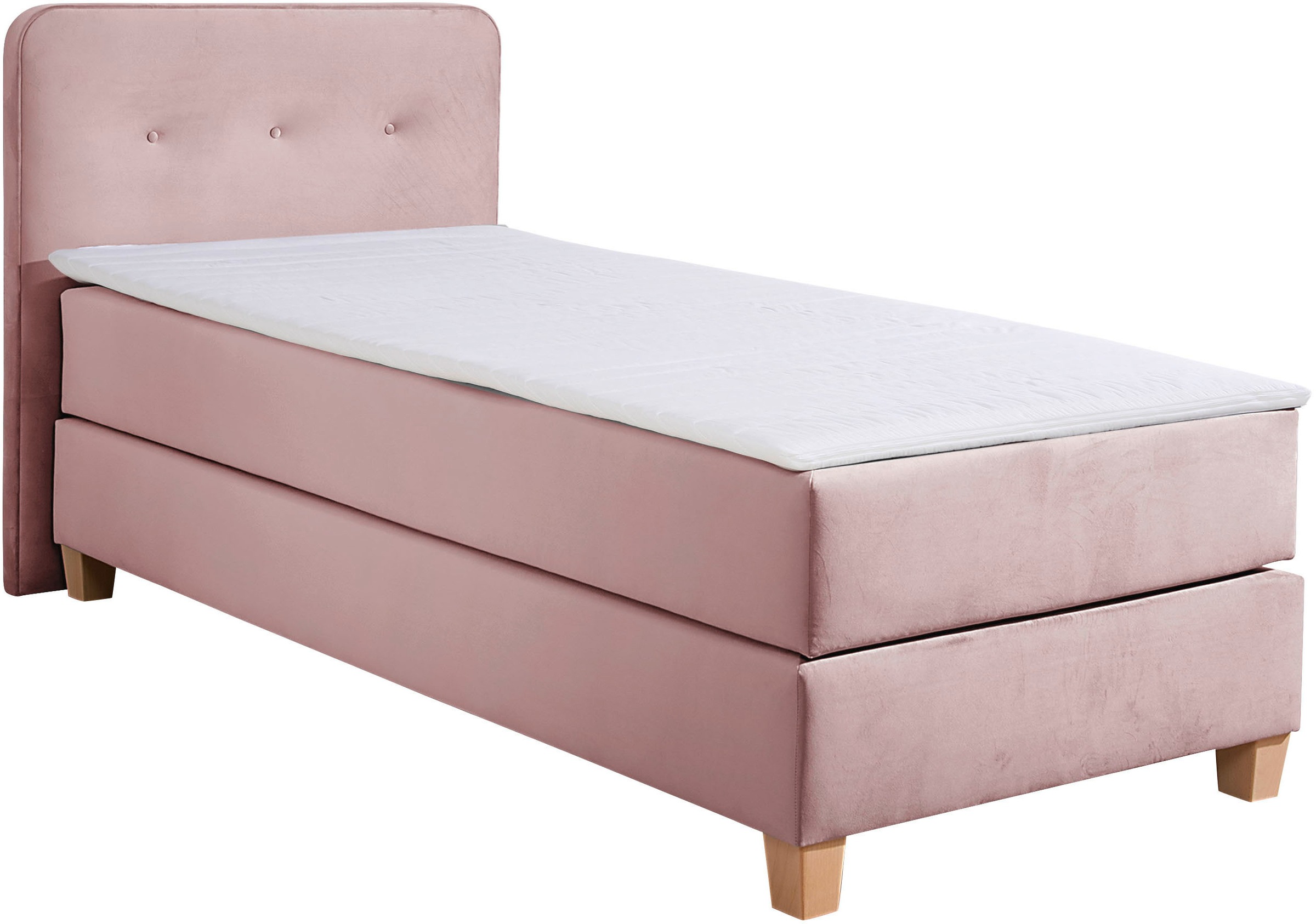 Home affaire Boxspringbett »Fargo«, inkl. Topper, in 3 Matratzenarten, in Samt- oder Strukturstoff