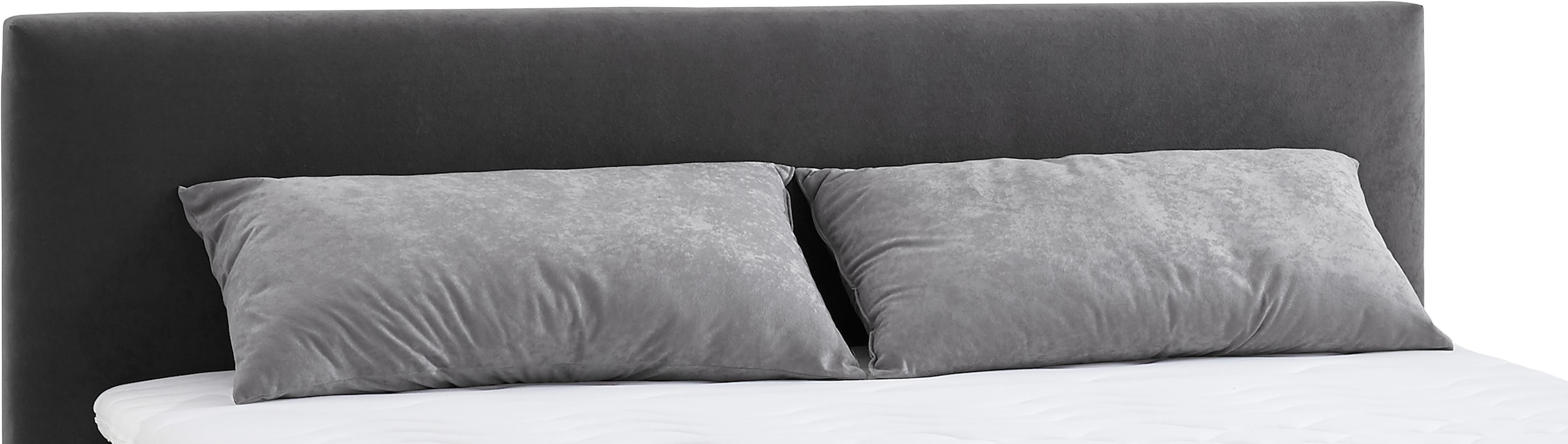 Westfalia Schlafkomfort Boxspringbett, mit dekorativen verchromten Eckelementen an der Box