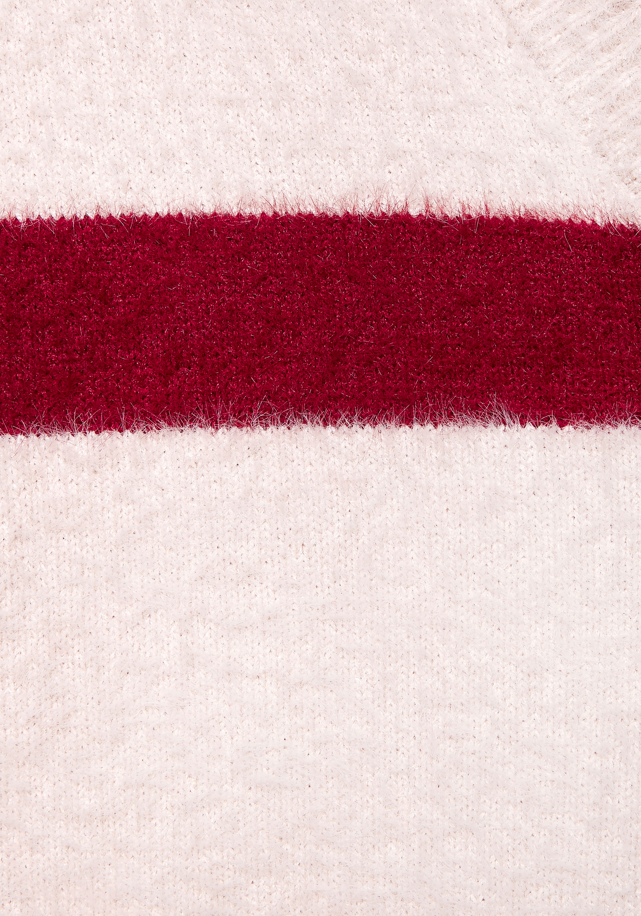 LASCANA Streifenpullover, aus kuschelweichem Strick, V-Ausschnitt, Streifenoptik, modisch