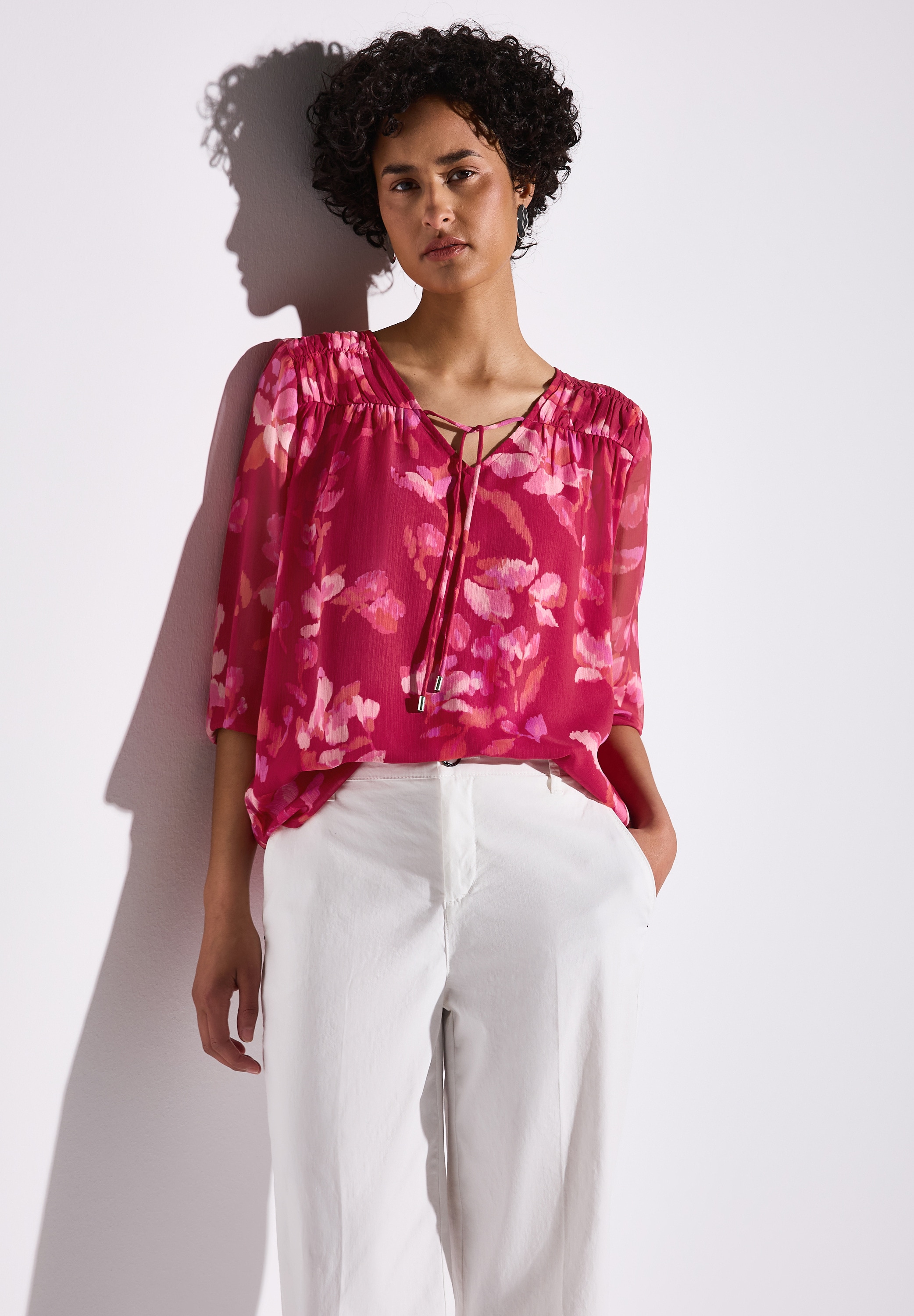 STREET ONE Chiffonbluse, mit All-Over Print günstig online kaufen