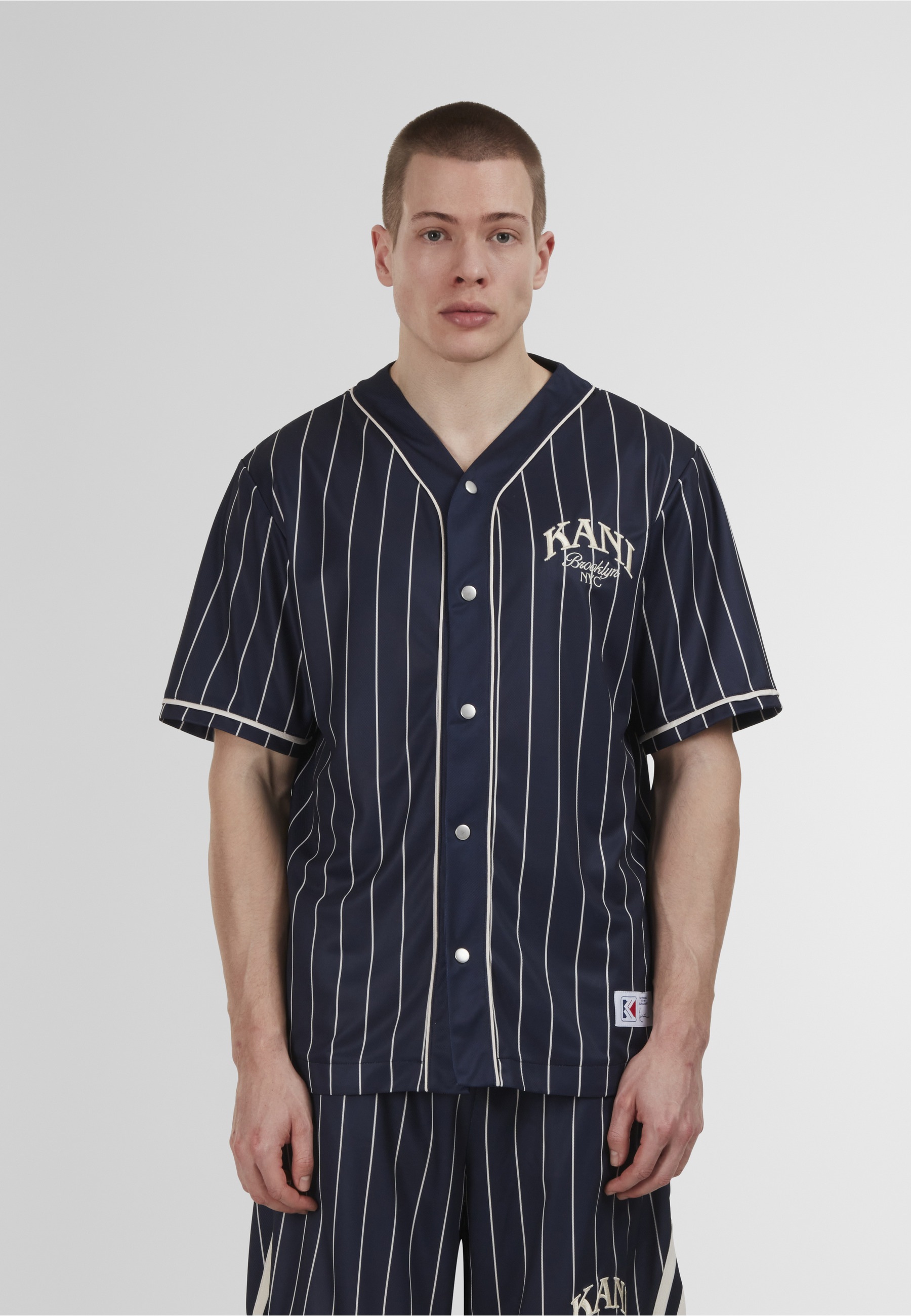 Karl Kani T-Shirt »Karl Kani Kani Pinstripe Baseball Jersey« 1