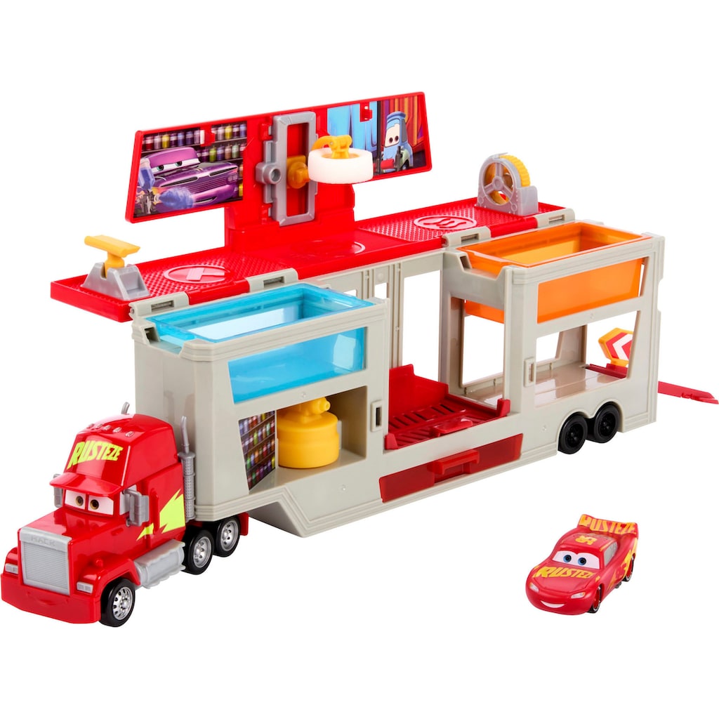 Mattel® Spielzeug-LKW »Disney und Pixar Cars, Lackiererei Mack mit 1 Spielzeugauto«